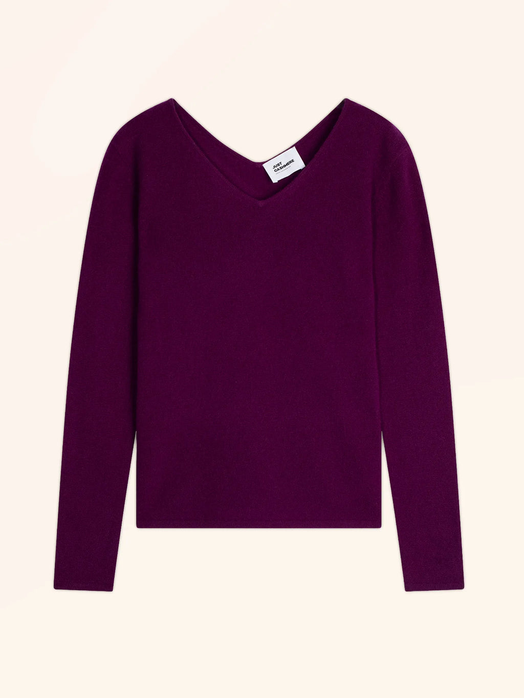 MIRELLA pullover v-ausschnitt vorne und hinten pflaume