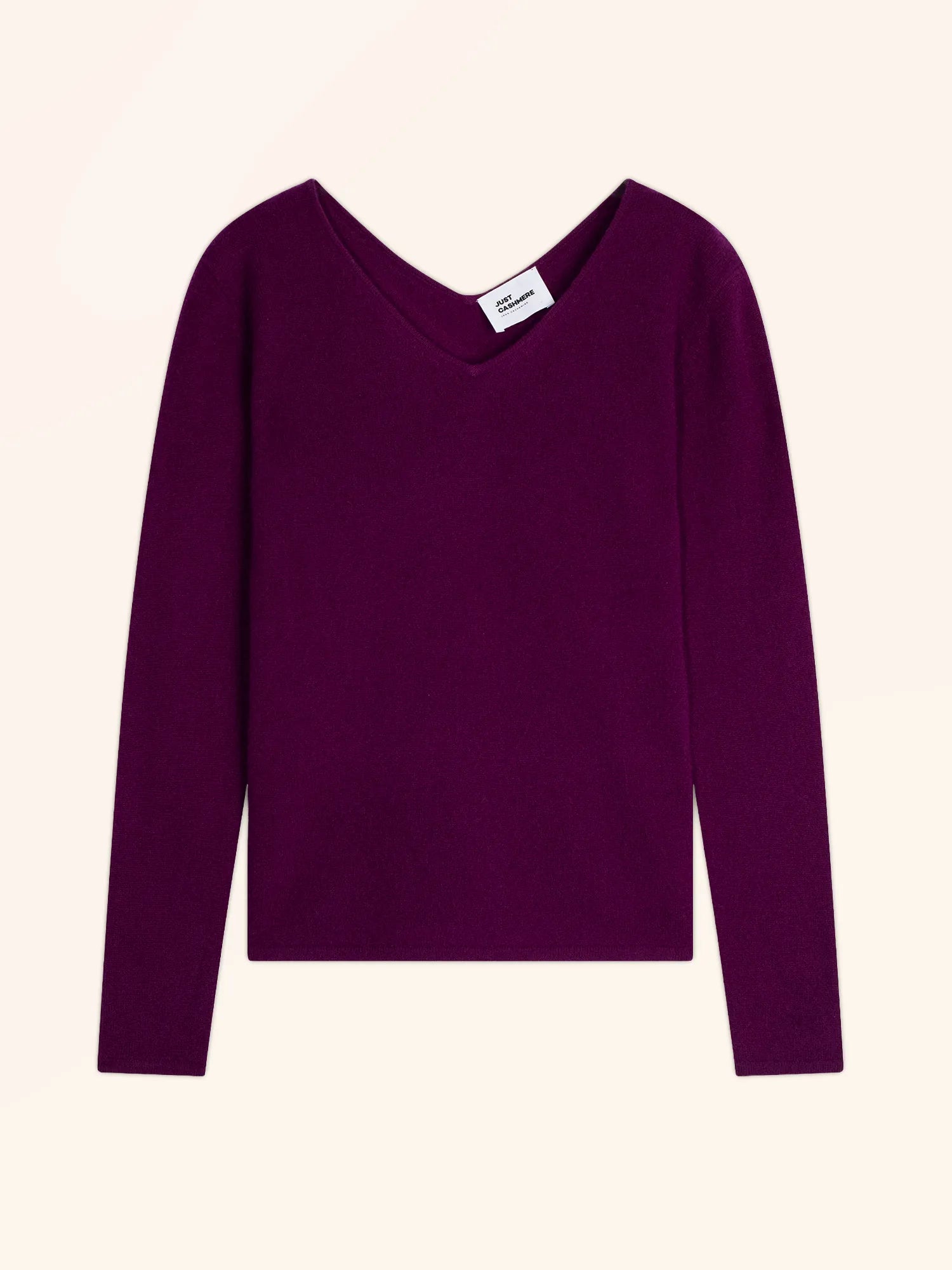MIRELLA pullover v-ausschnitt vorne und hinten pflaume