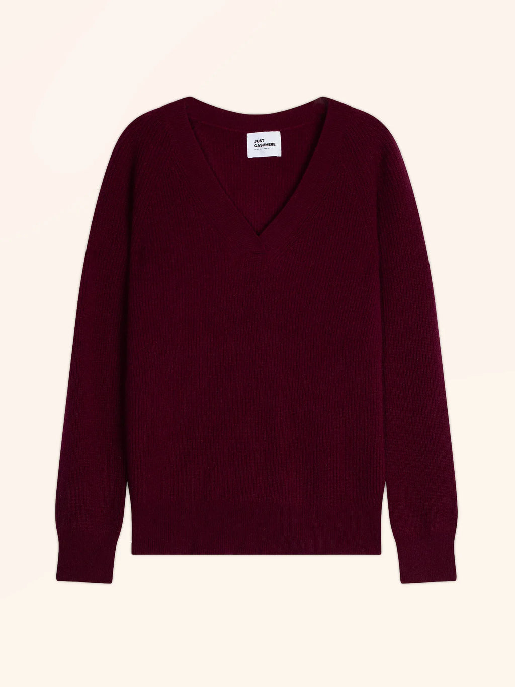 ISALUNE pullover v-ausschnitt bordeaux