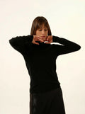 LYSANDRA pullover rollkragen schwarz