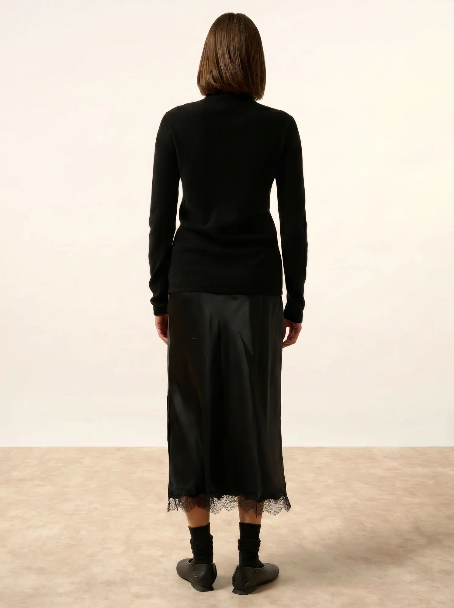 LYSANDRA pullover rollkragen schwarz