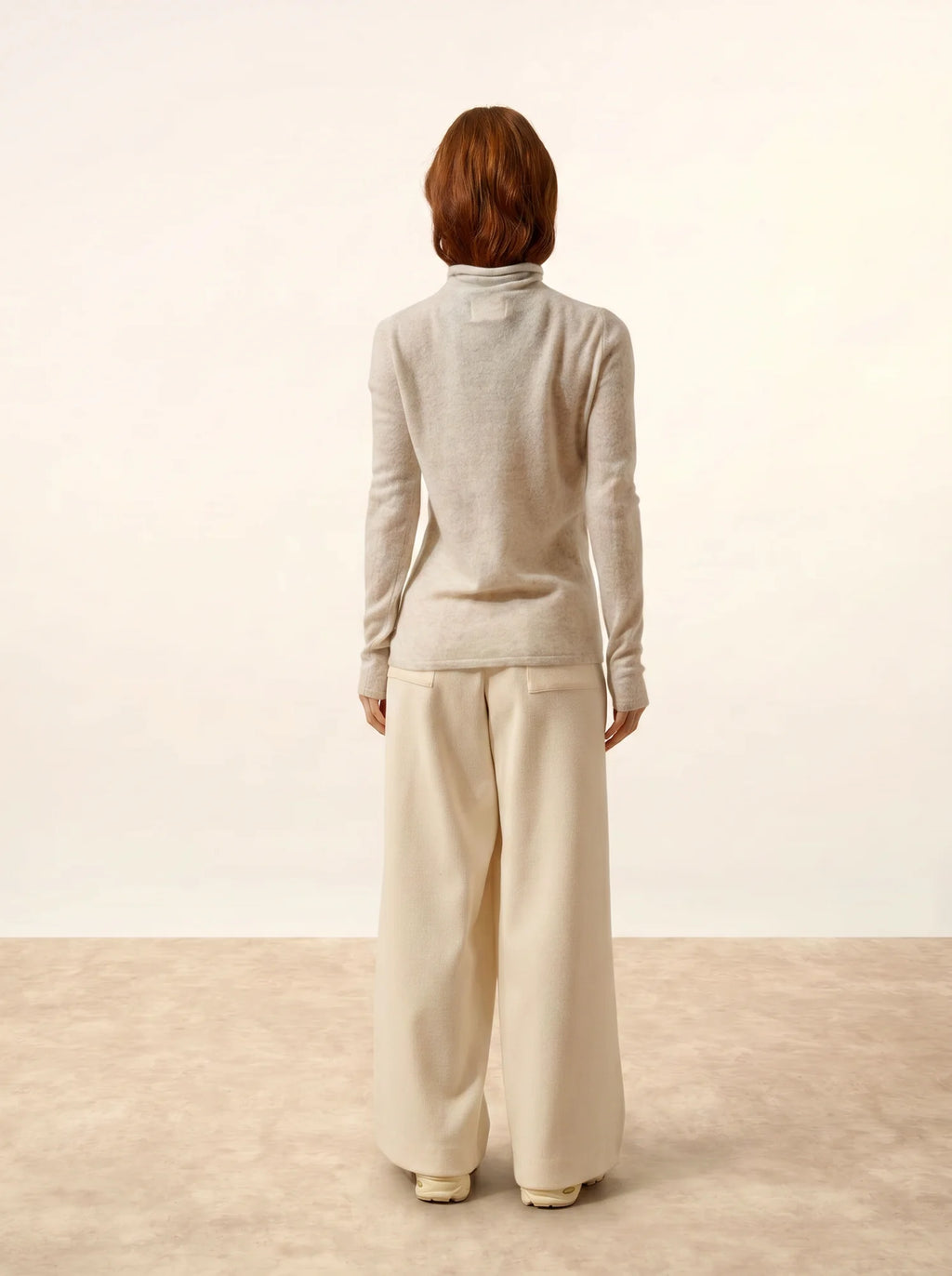 LYSANDRA pullover rollkragen perlgrau meliert