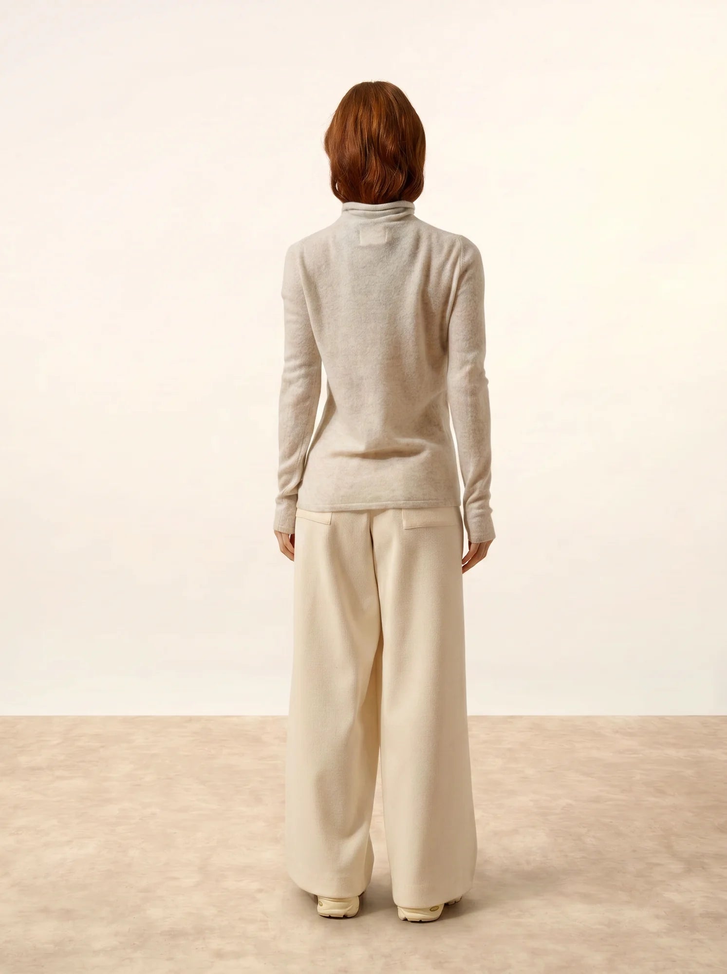 LYSANDRA pullover rollkragen perlgrau meliert