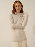 LYSANDRA pullover rollkragen perlgrau meliert