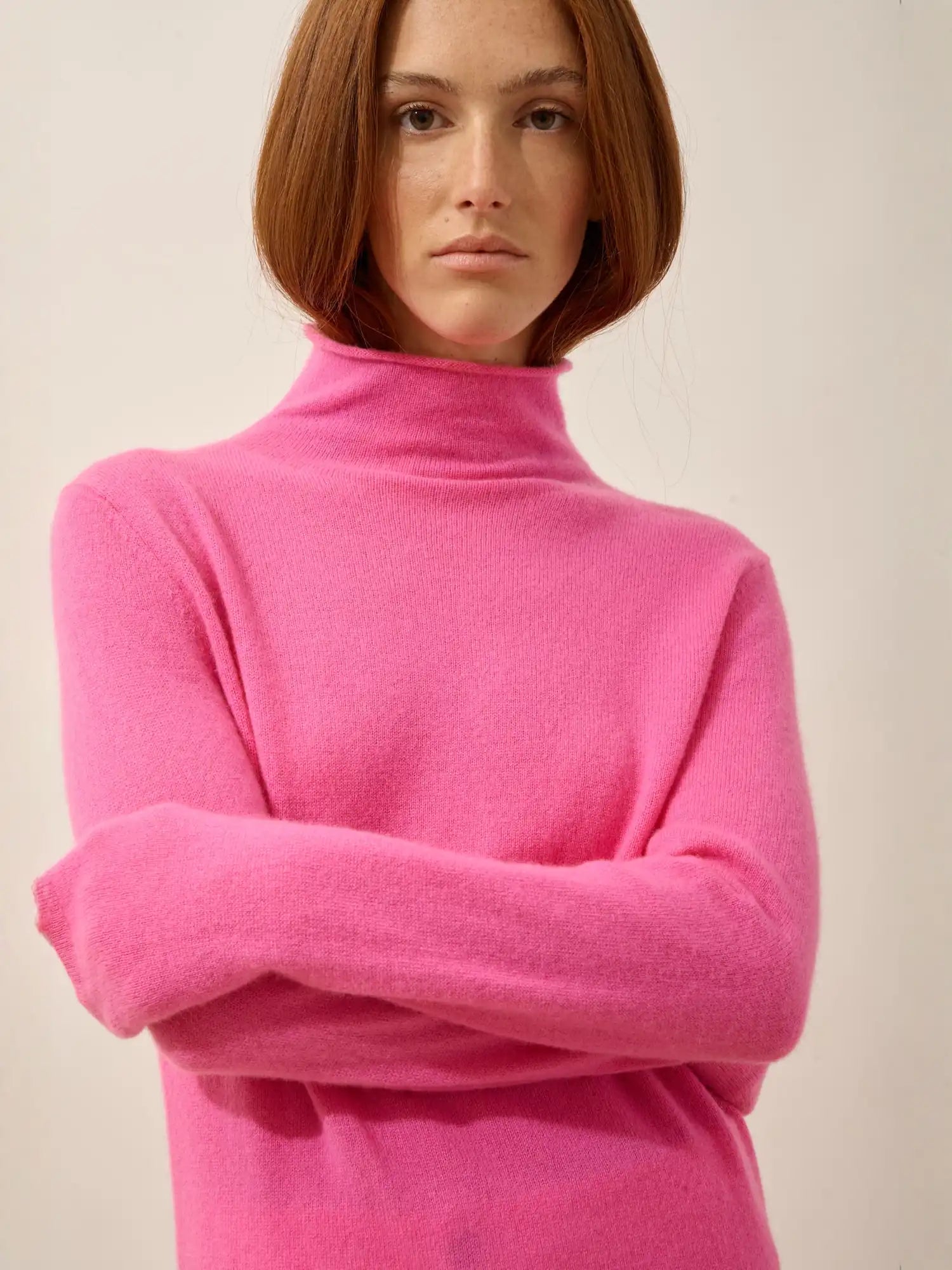 LYSANDRA pullover rollkragen rosa