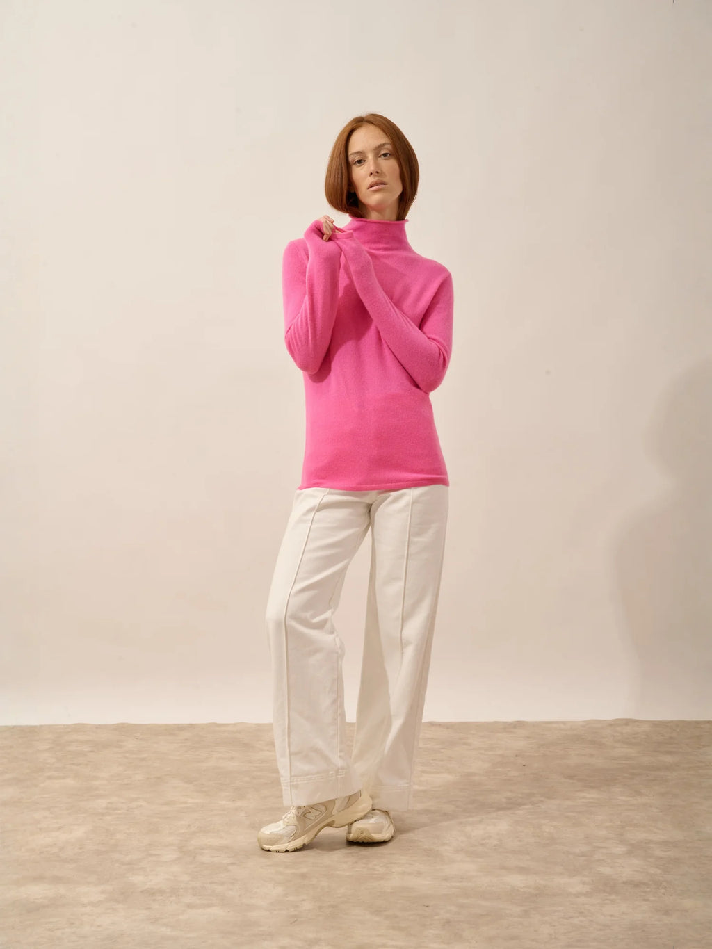 LYSANDRA pullover rollkragen rosa