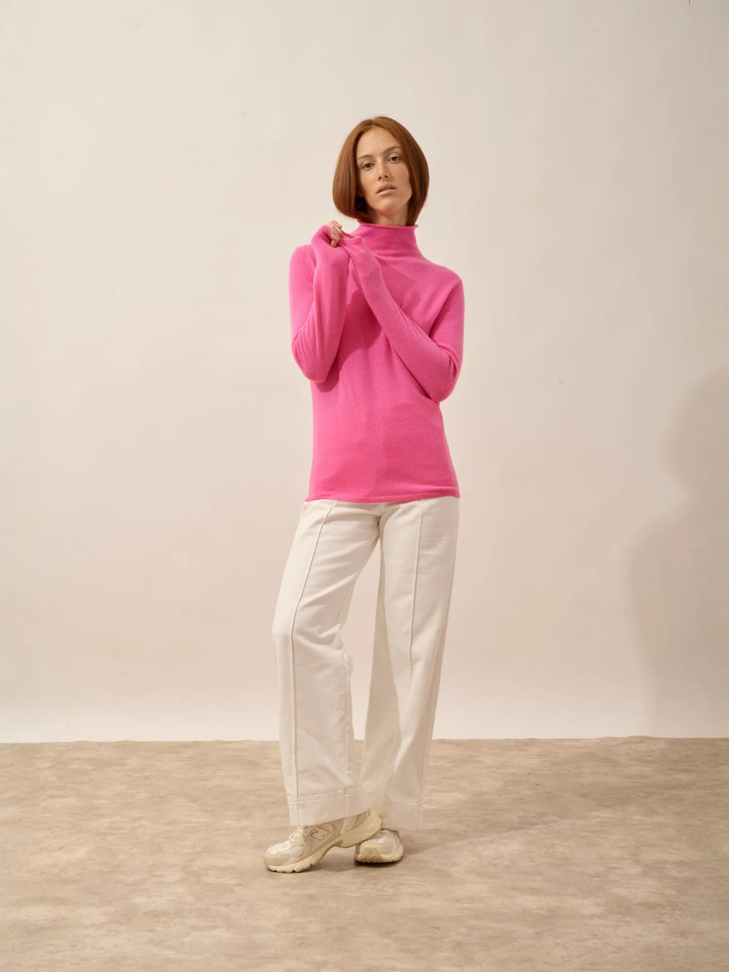 LYSANDRA pullover rollkragen rosa