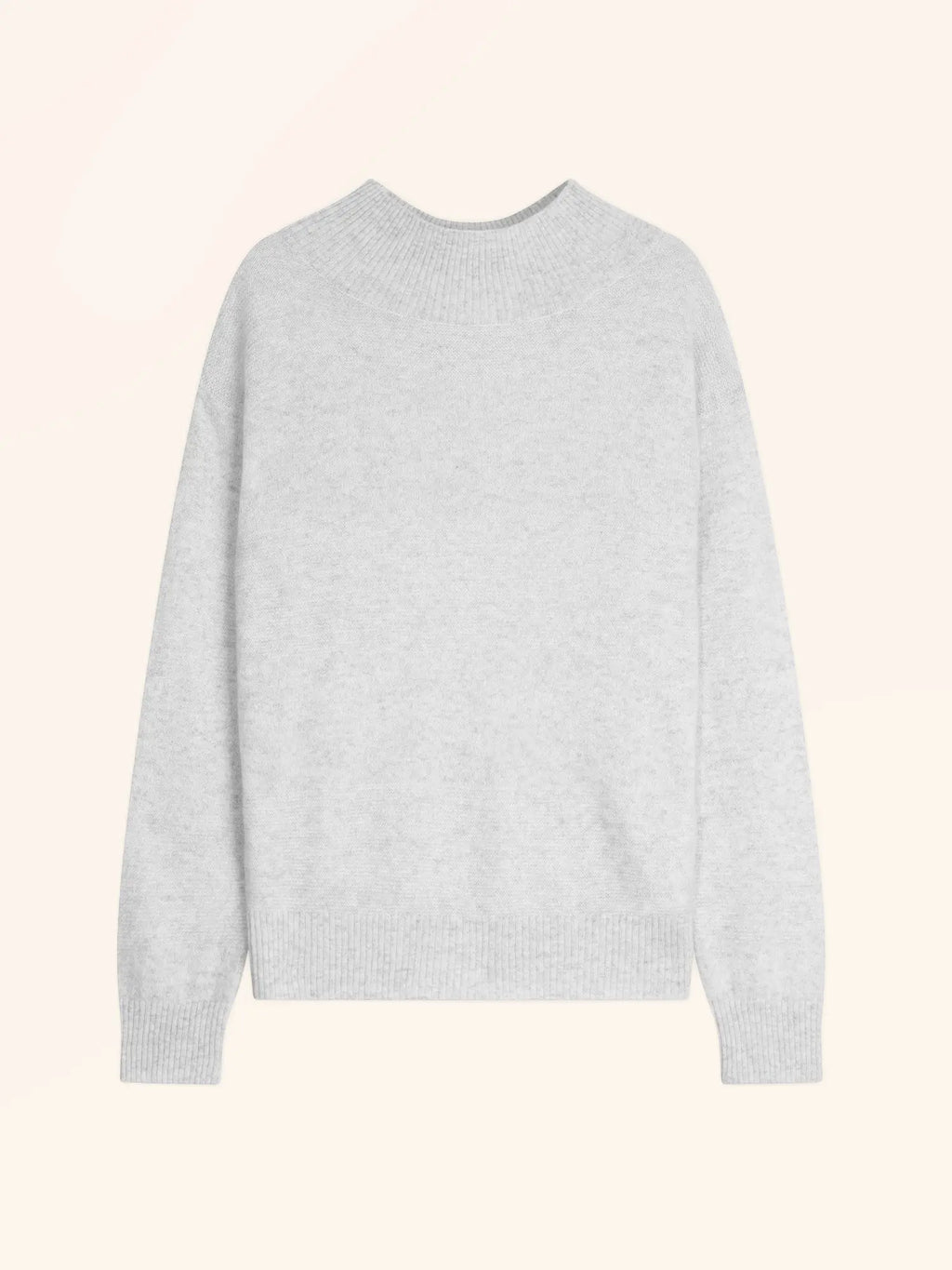 AMBER pullover stehkragen perlgrau meliert