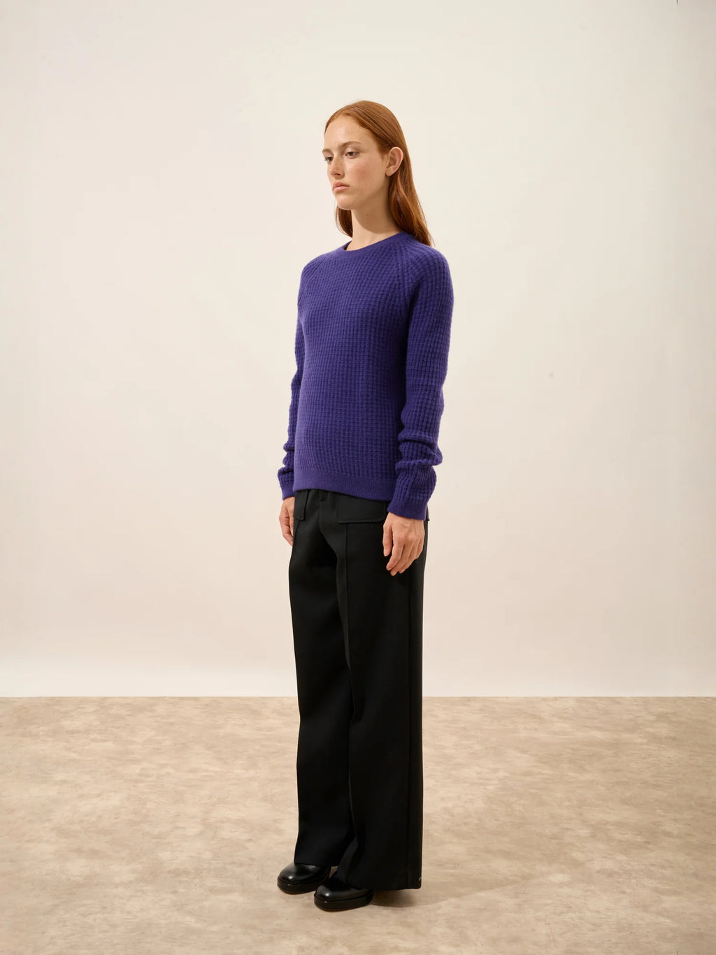 ASTRÉE pullover rundhalsausschnitt 6-fädig violett