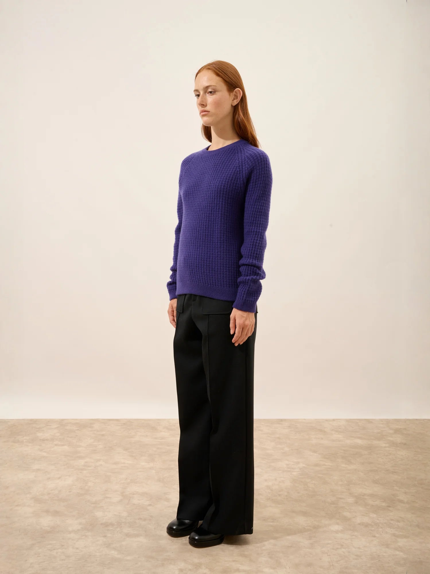 ASTRÉE pullover rundhalsausschnitt 6-fädig violett