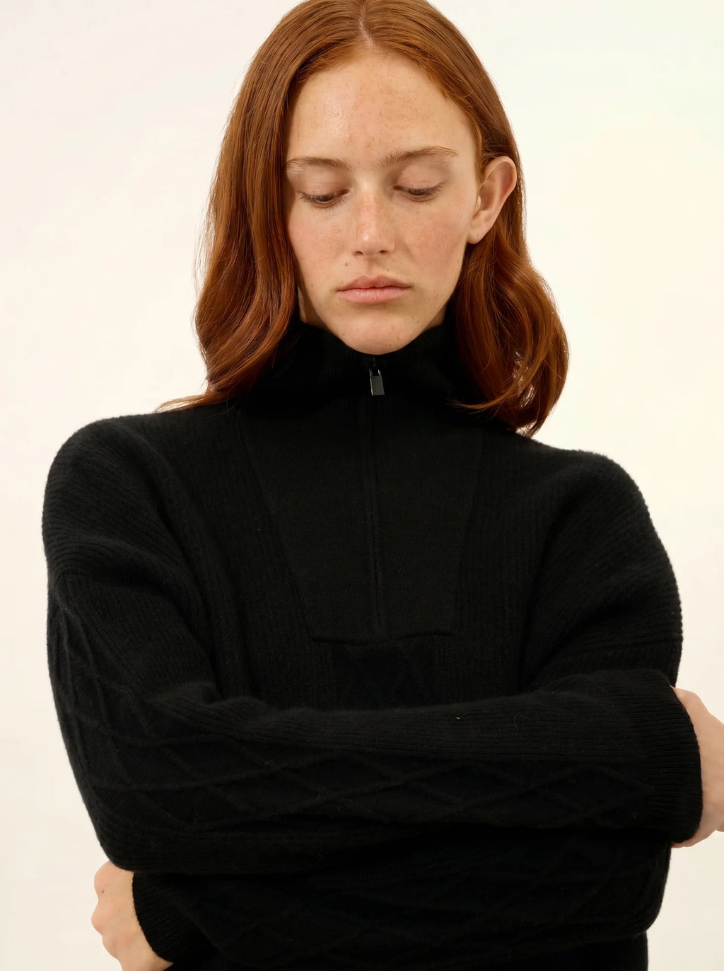 CASSIOPÉE pullover dockermütze schwarz