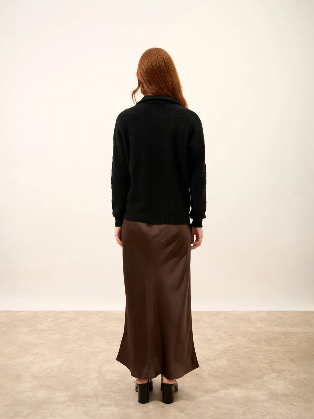 CASSIOPÉE pullover dockermütze schwarz