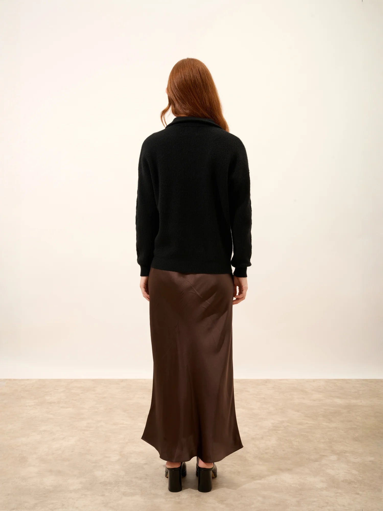 CASSIOPÉE pullover dockermütze schwarz