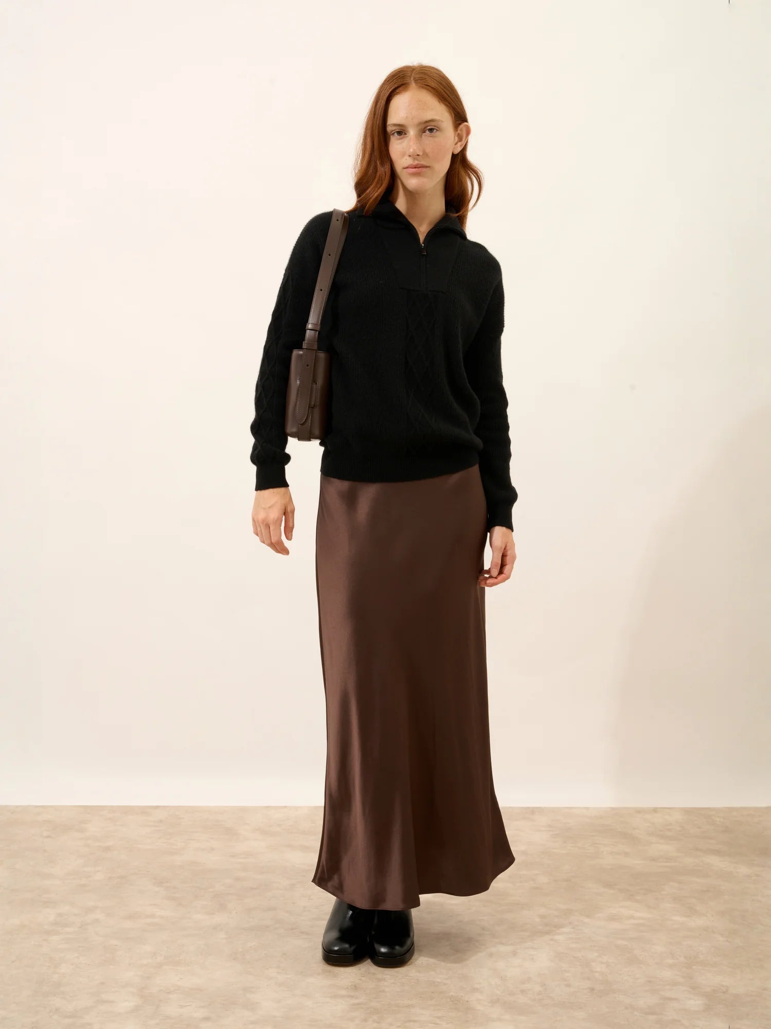 CASSIOPÉE pullover dockermütze schwarz