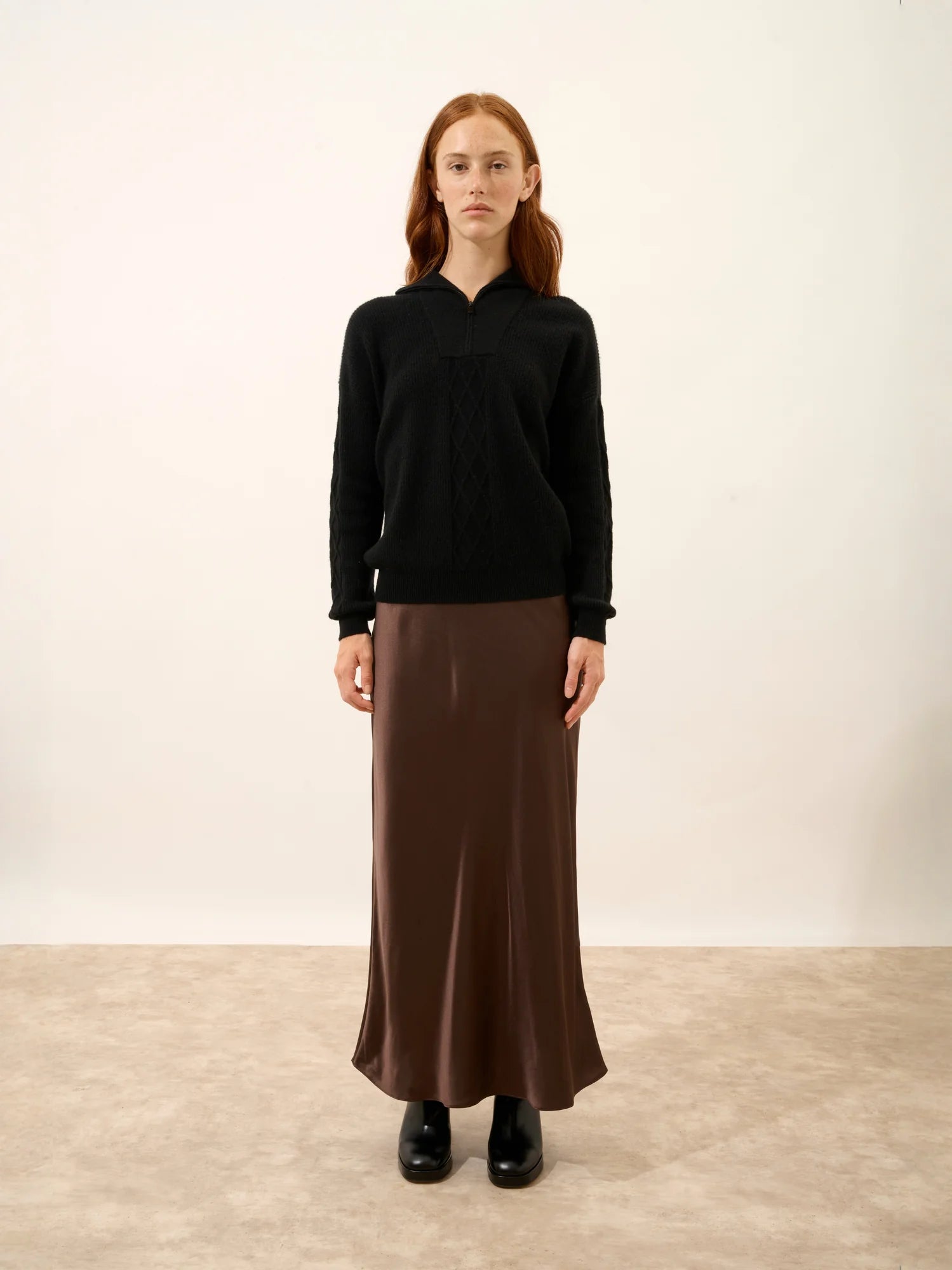CASSIOPÉE pullover dockermütze schwarz