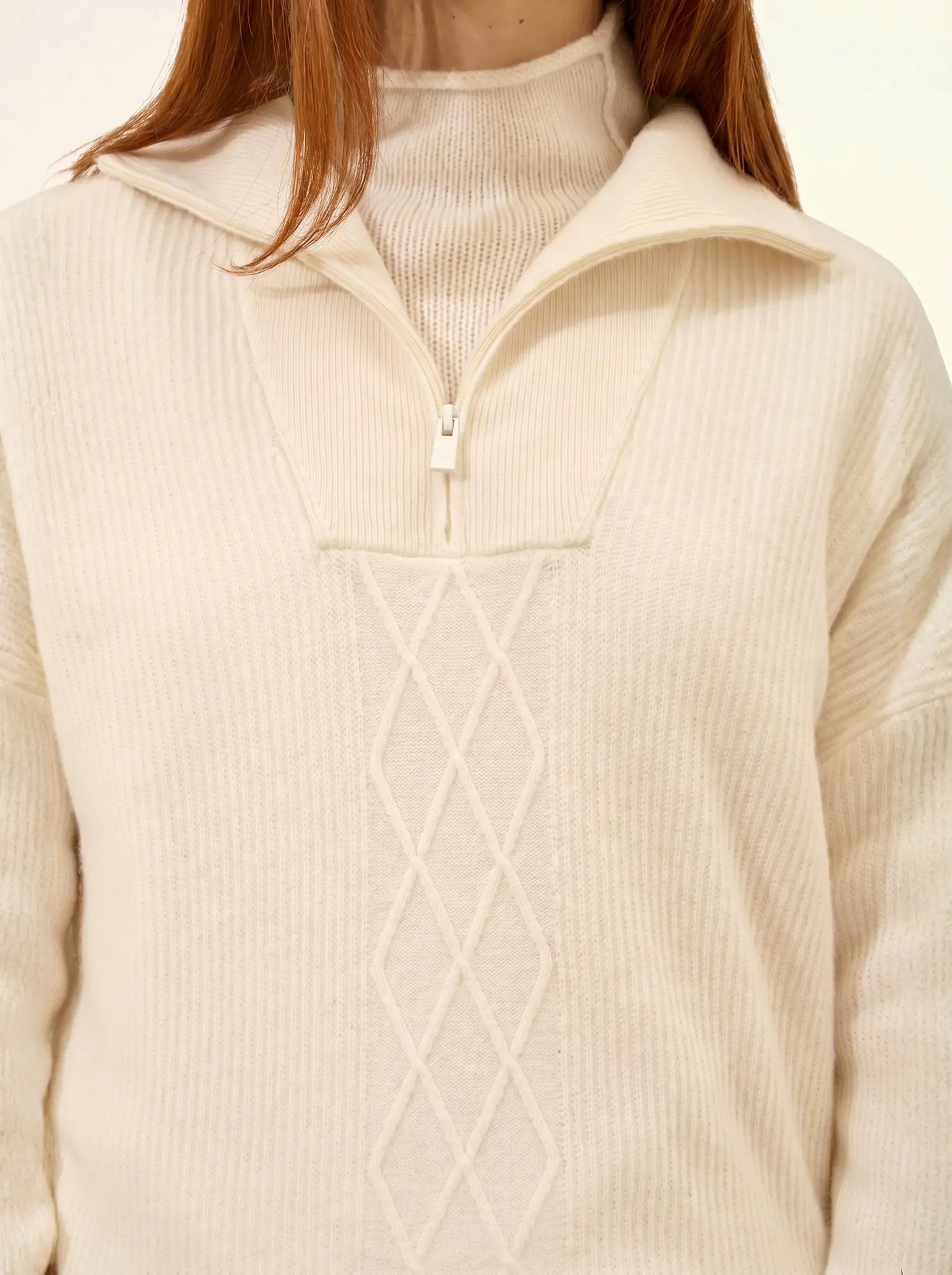 CASSIOPÉE pullover dockermütze elfenbein