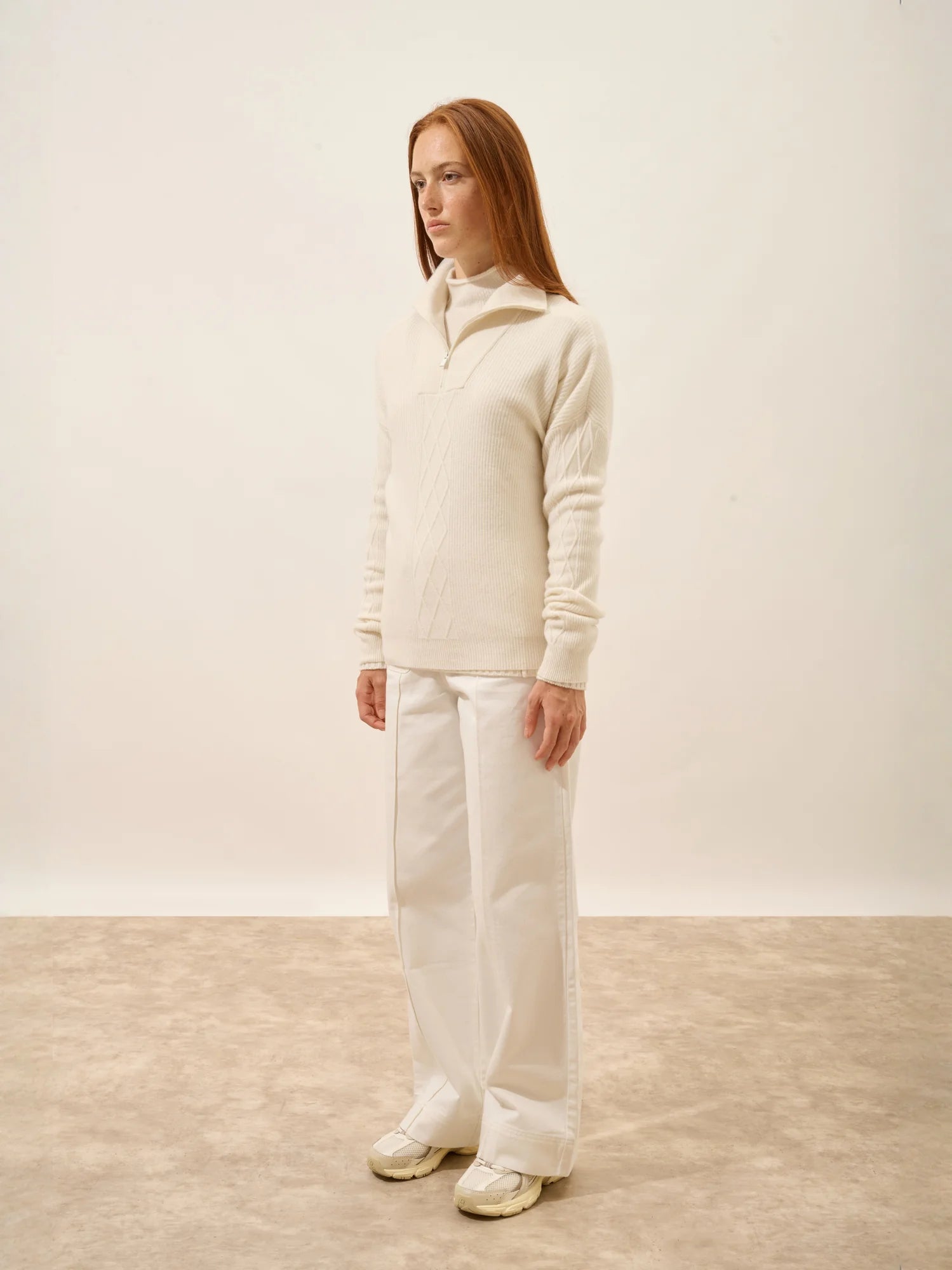 CASSIOPÉE pullover dockermütze elfenbein
