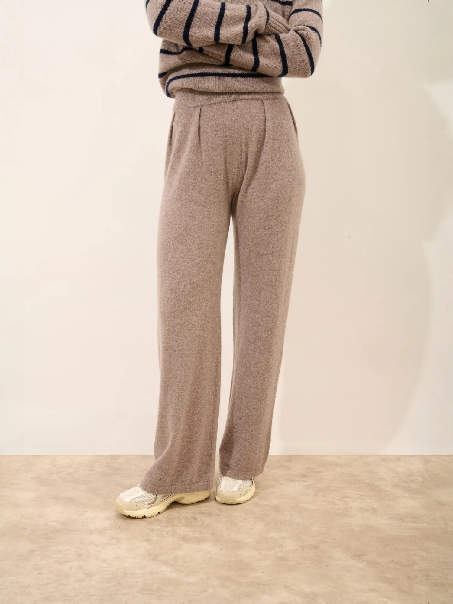 DAPHNE pantalon large caribou chiné