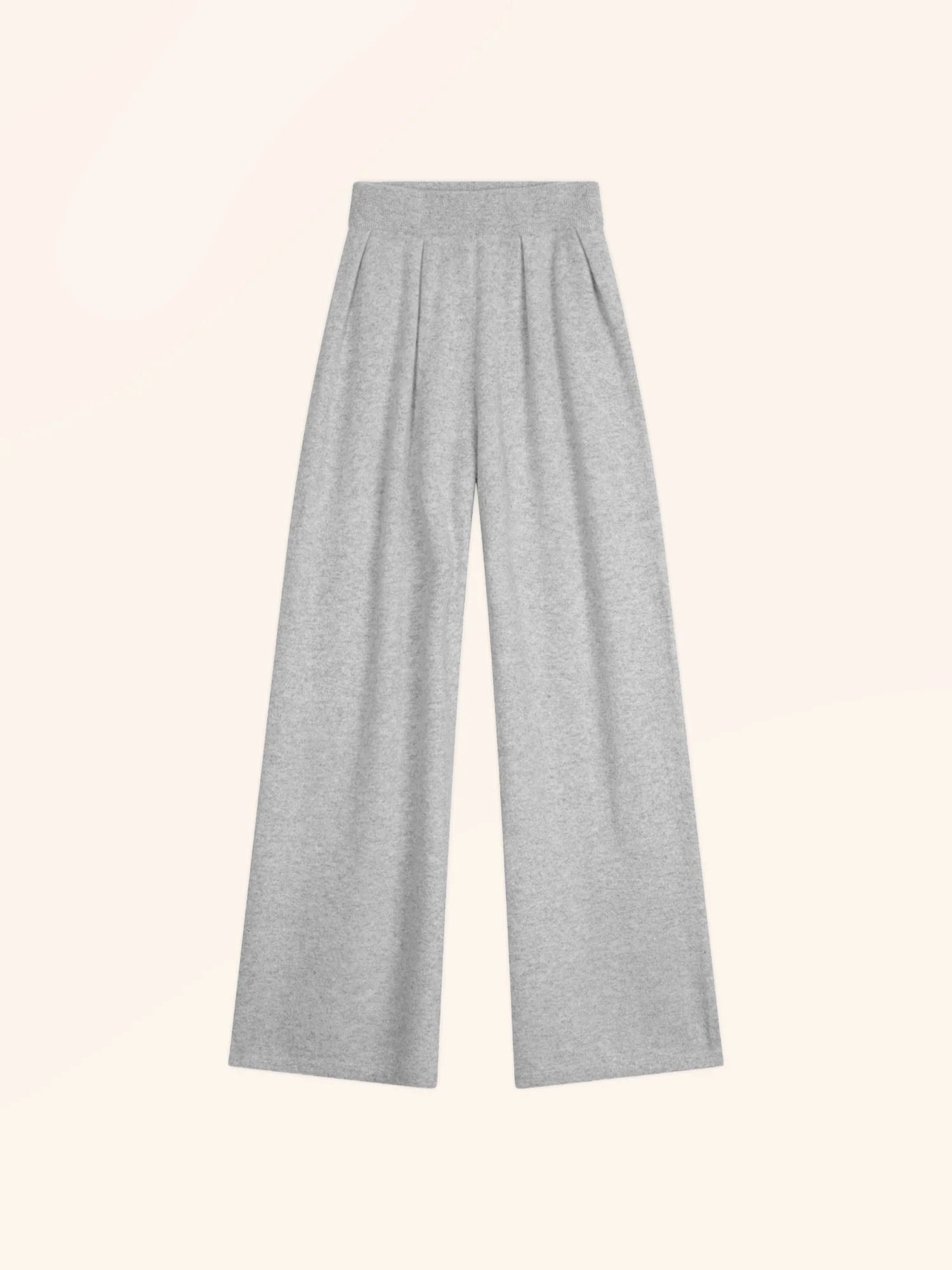 DAPHNE pantalon large gris clair chiné