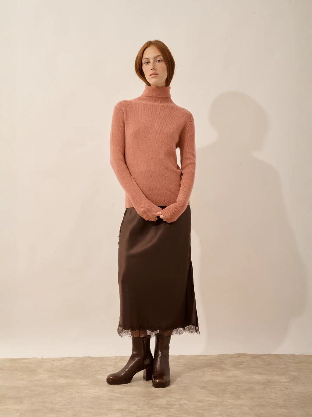 LANAIS pullover rollkragen dahlia