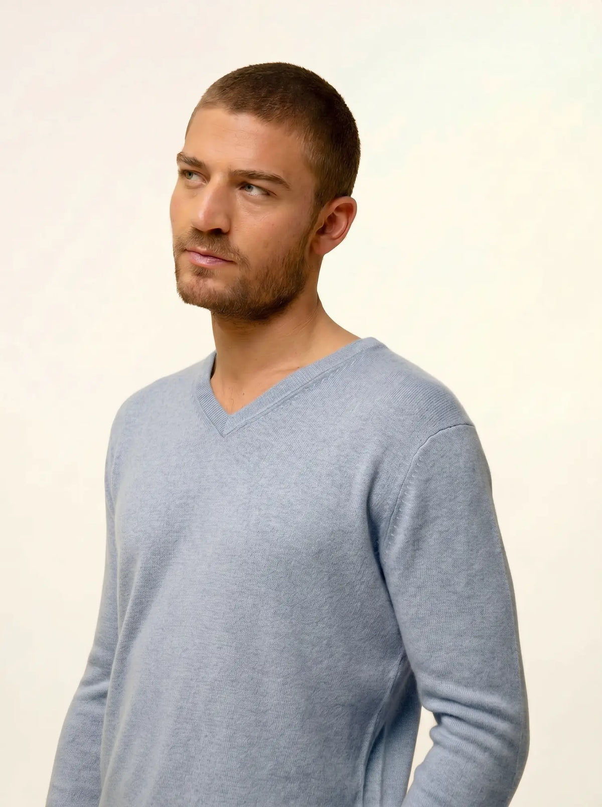 WALT Pullover V-Ausschnitt Elfenbeinblau