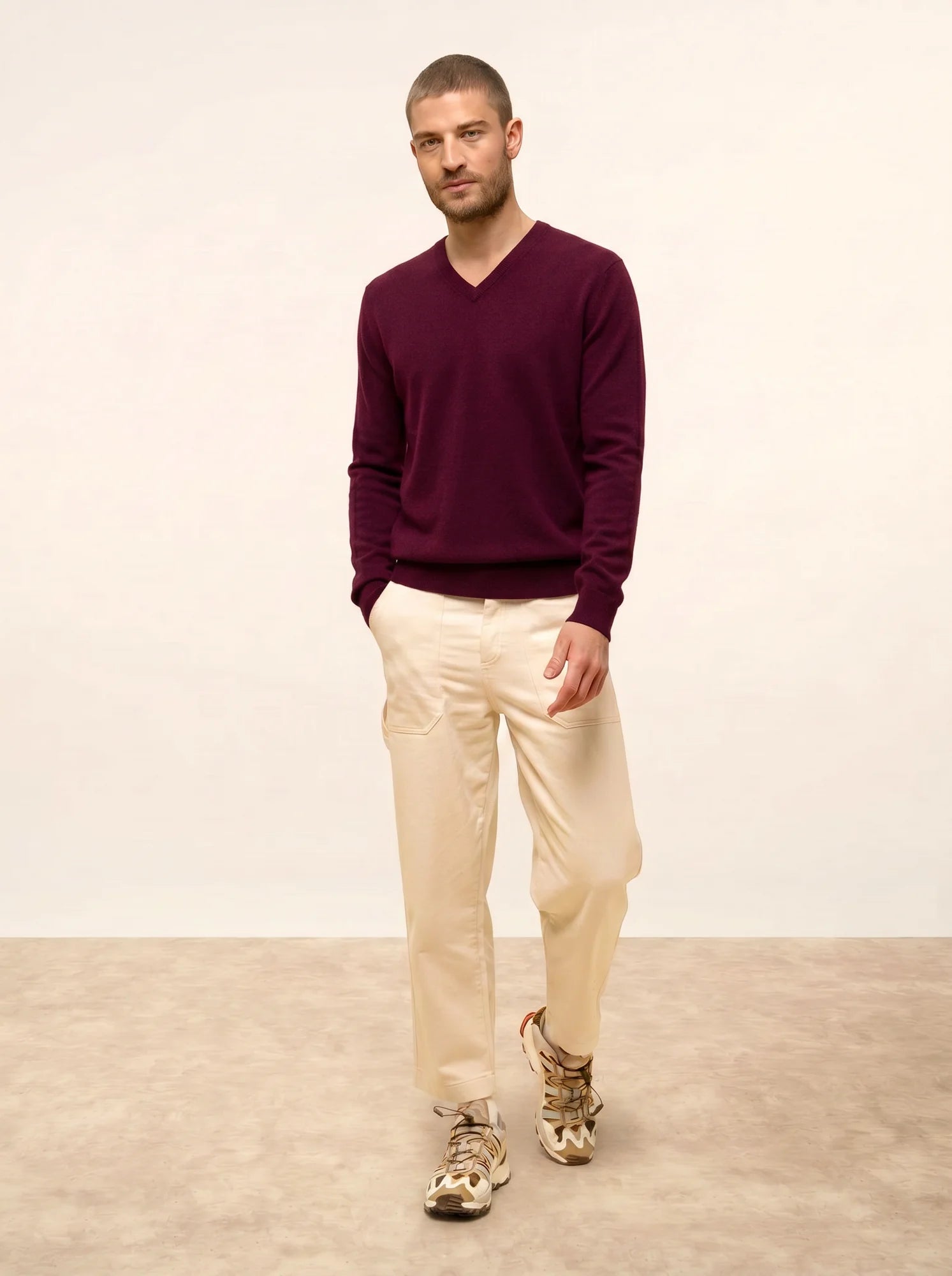 WALT pullover v-ausschnitt mûre