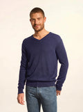 WALT pull col v violet gris chiné