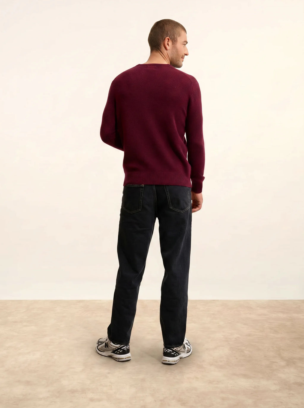 NATHAN pullover v-ausschnitt 4-fädig mûre