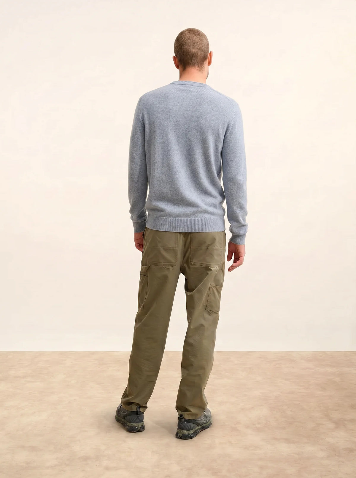 HOWARD Pullover Rundhalsausschnitt Elfenbeinblau