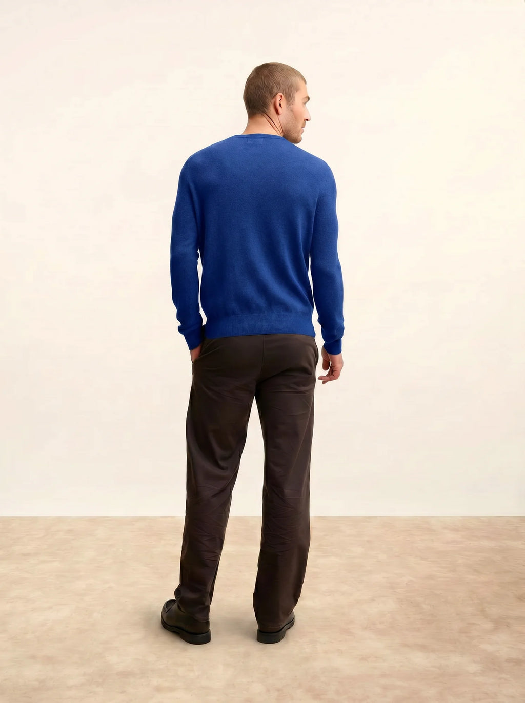 HOWARD pullover rundhalsausschnitt blau persan