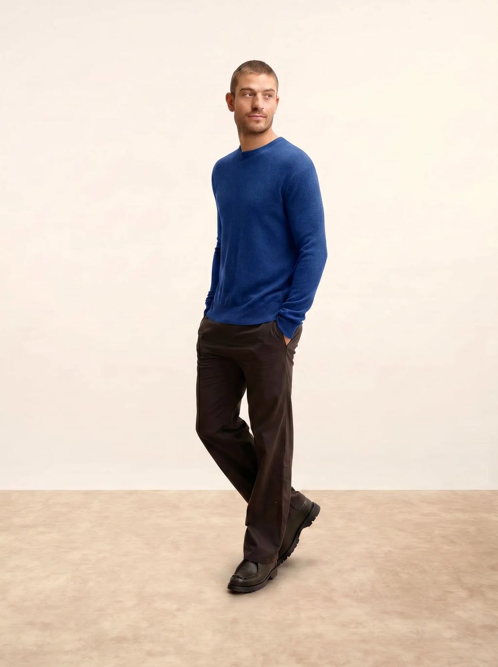 HOWARD pullover rundhalsausschnitt blau persan