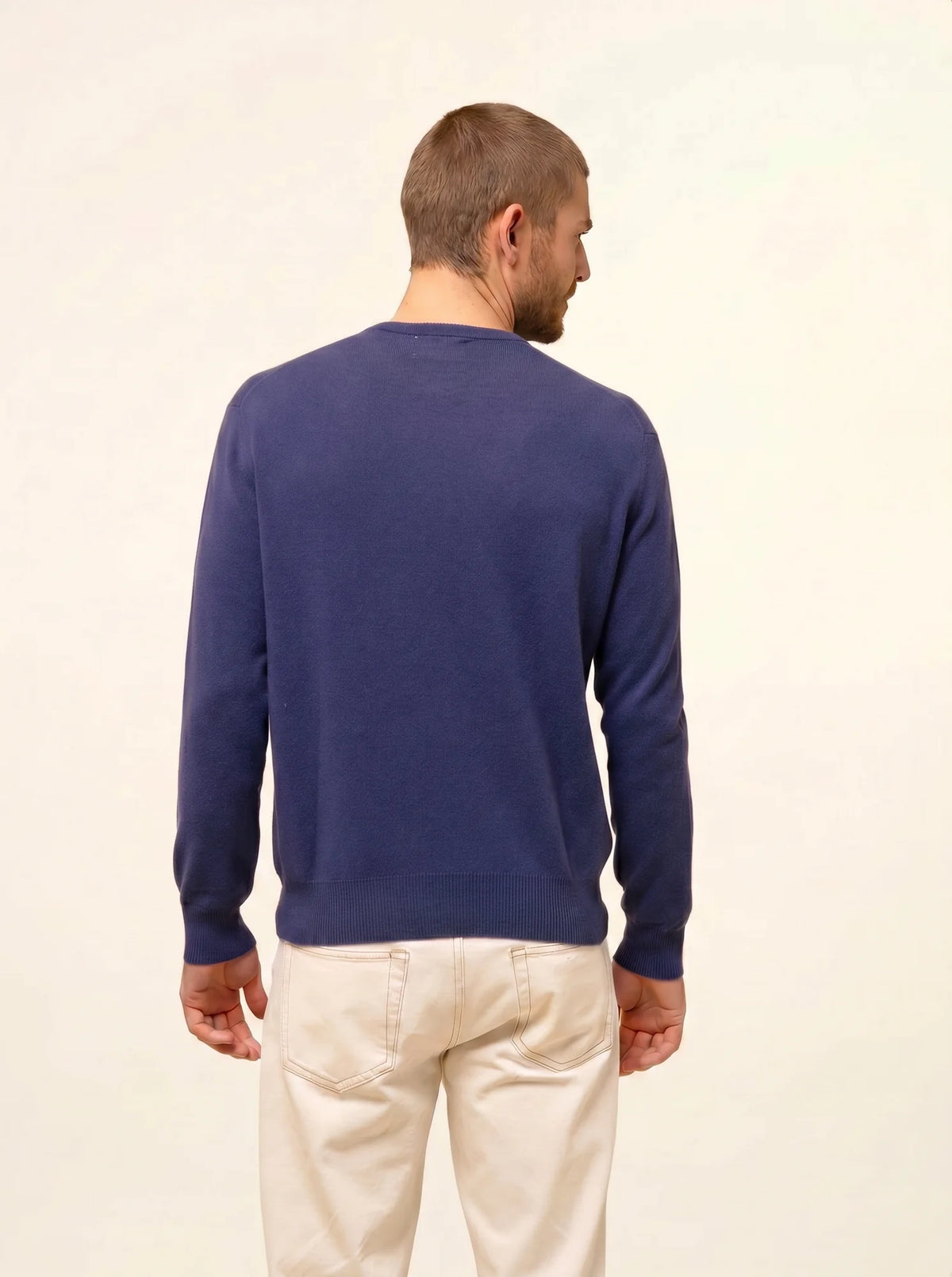 HOWARD Pullover Rundhalsausschnitt Violett Grau meliert