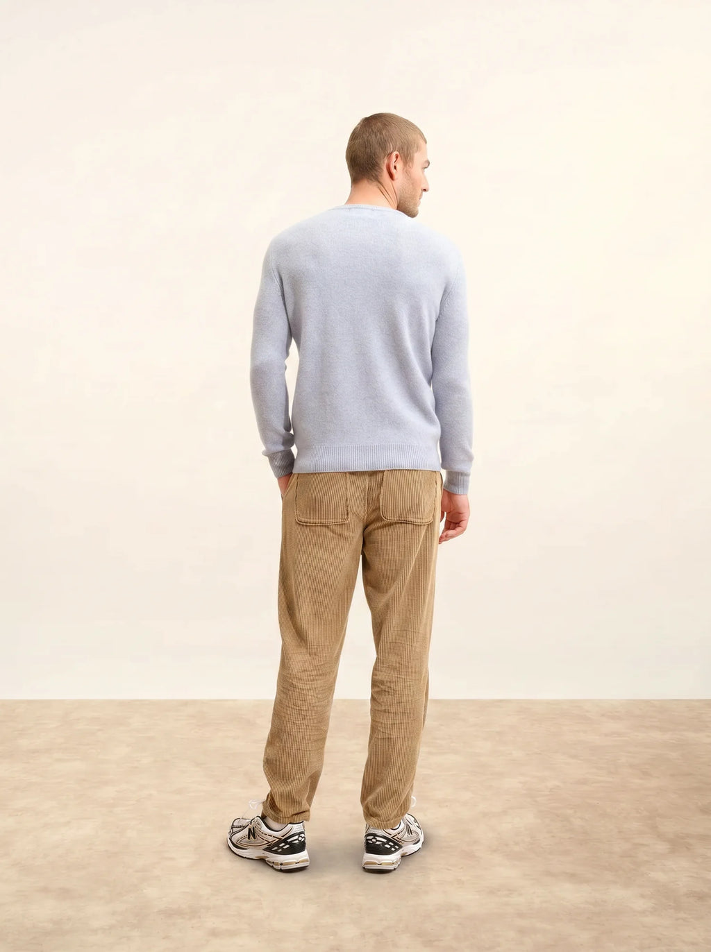 GABIN pullover rundhalsausschnitt 4-fädig blau elfenbein