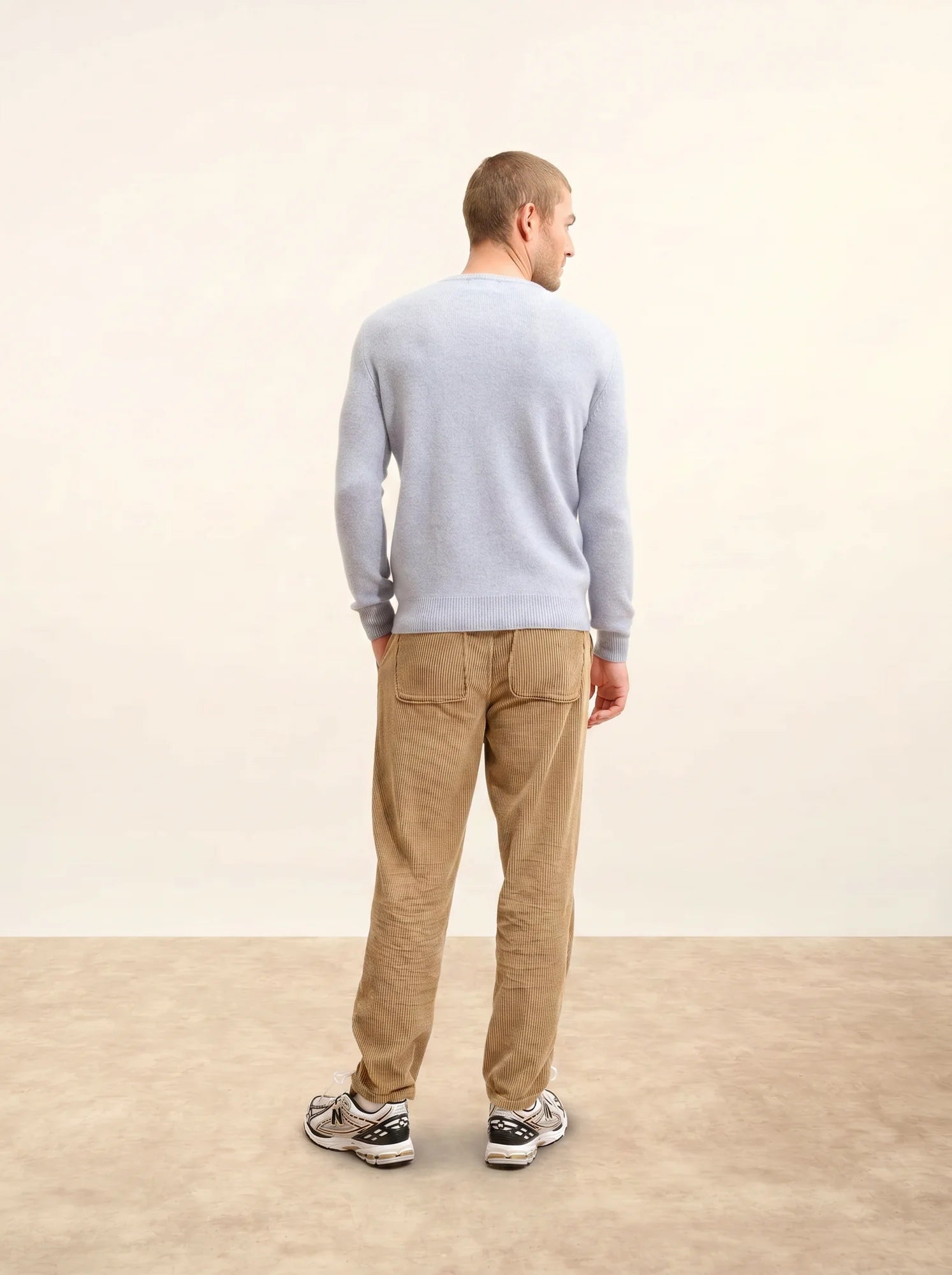GABIN pullover rundhalsausschnitt 4-fädig blau elfenbein