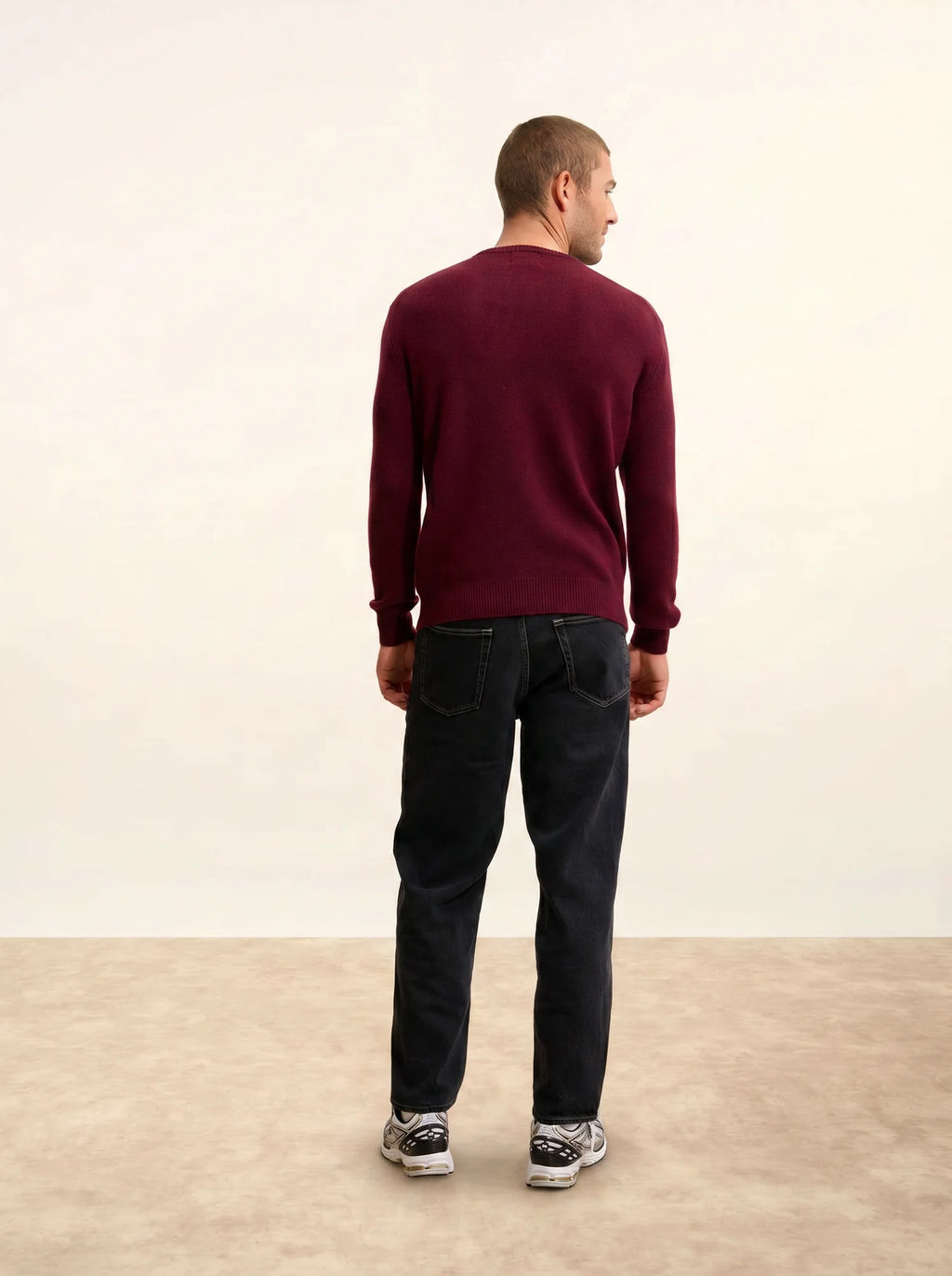 GABIN pullover rundhalsausschnitt 4-fädig mûre