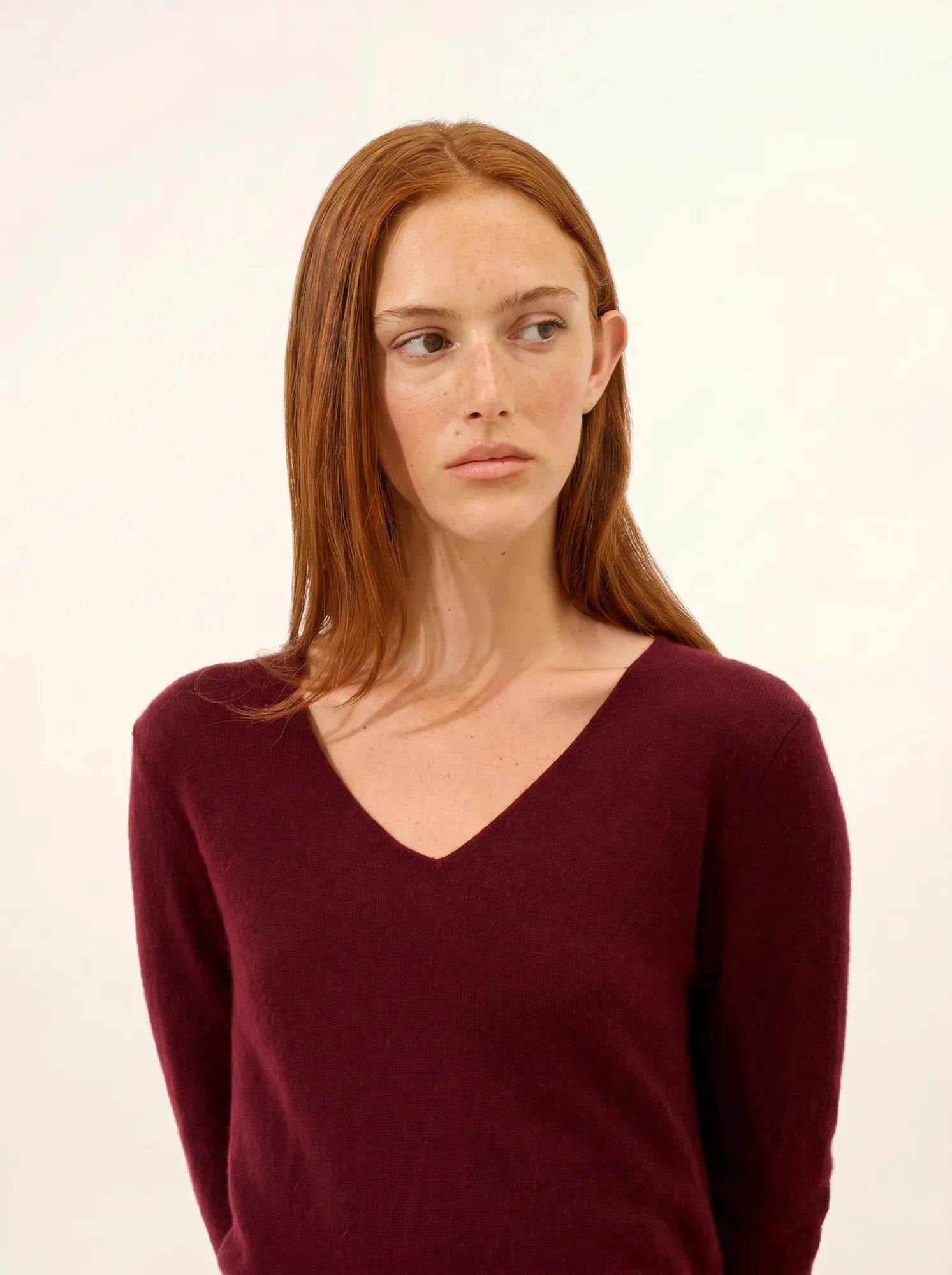 JOAN pullover v-ausschnitt mûre