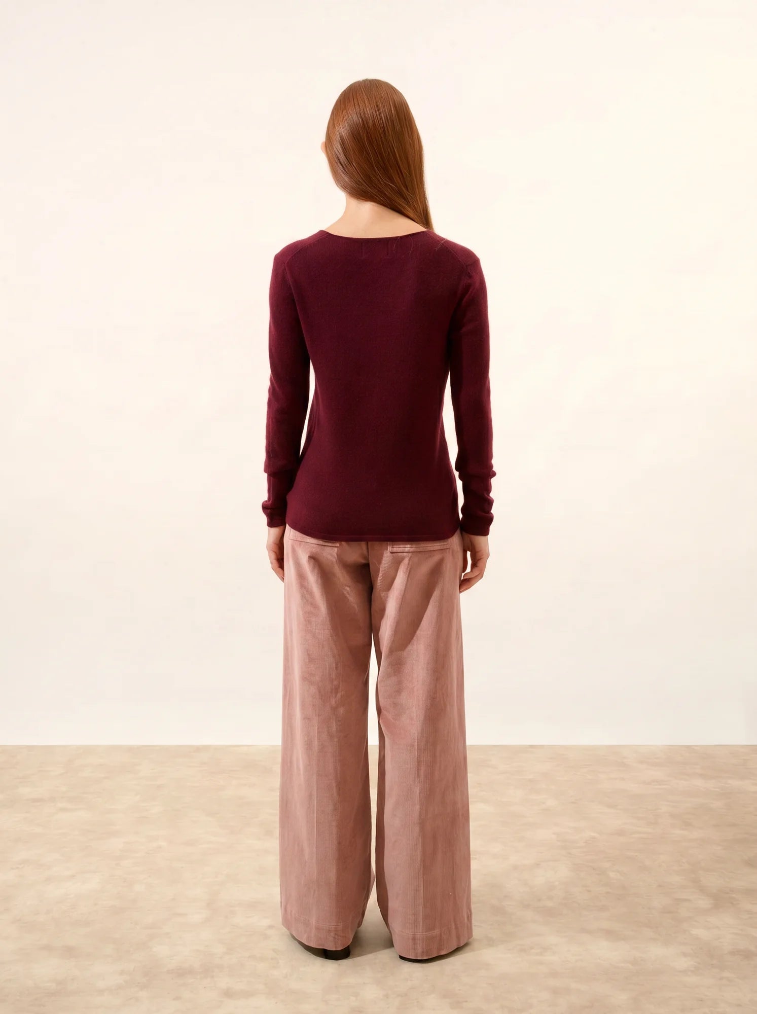 JOAN pullover v-ausschnitt mûre