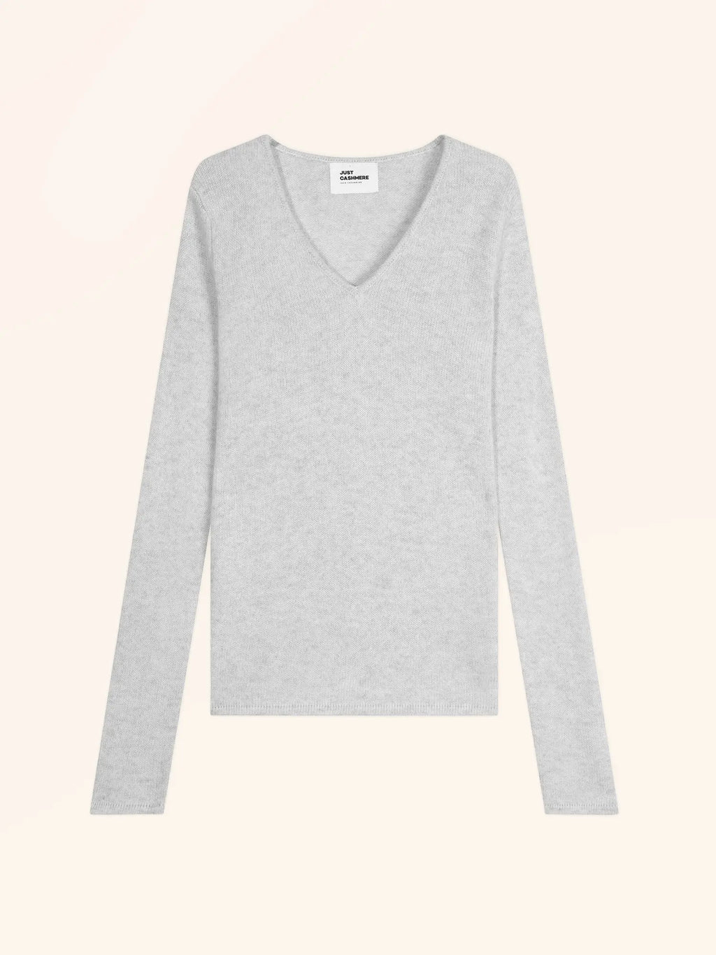 ABBY pullover v-ausschnitt 4-fädig perlgrau meliert