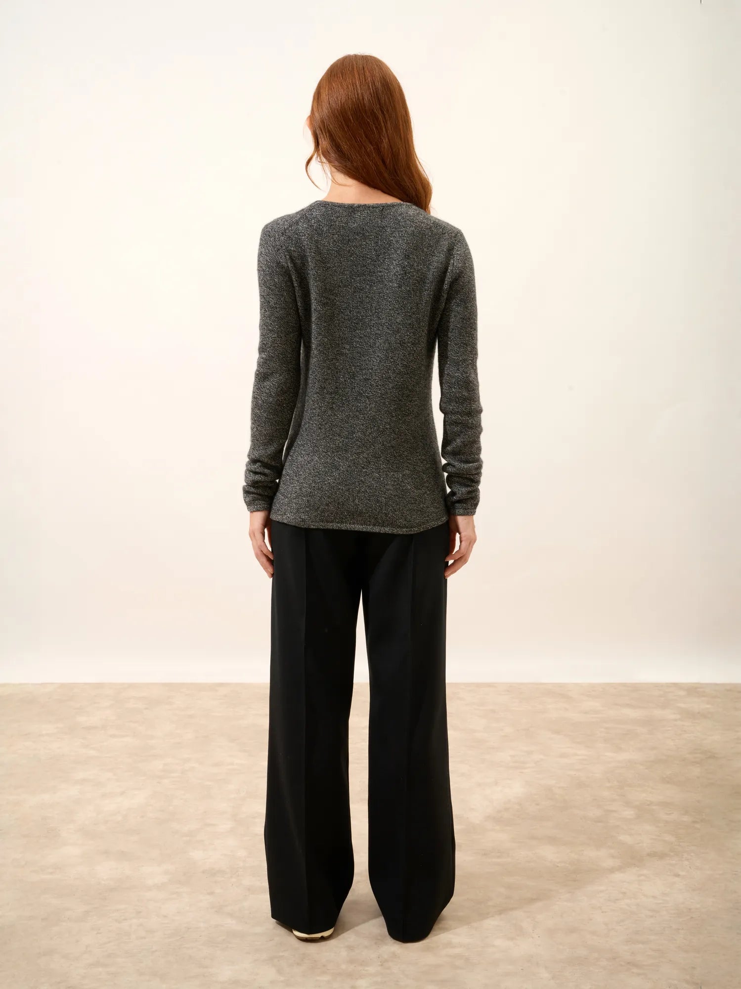ABBY pullover v-ausschnitt 4-fädig schwarz und weiß