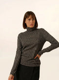 AVA pullover rollkragen schwarz und weiß