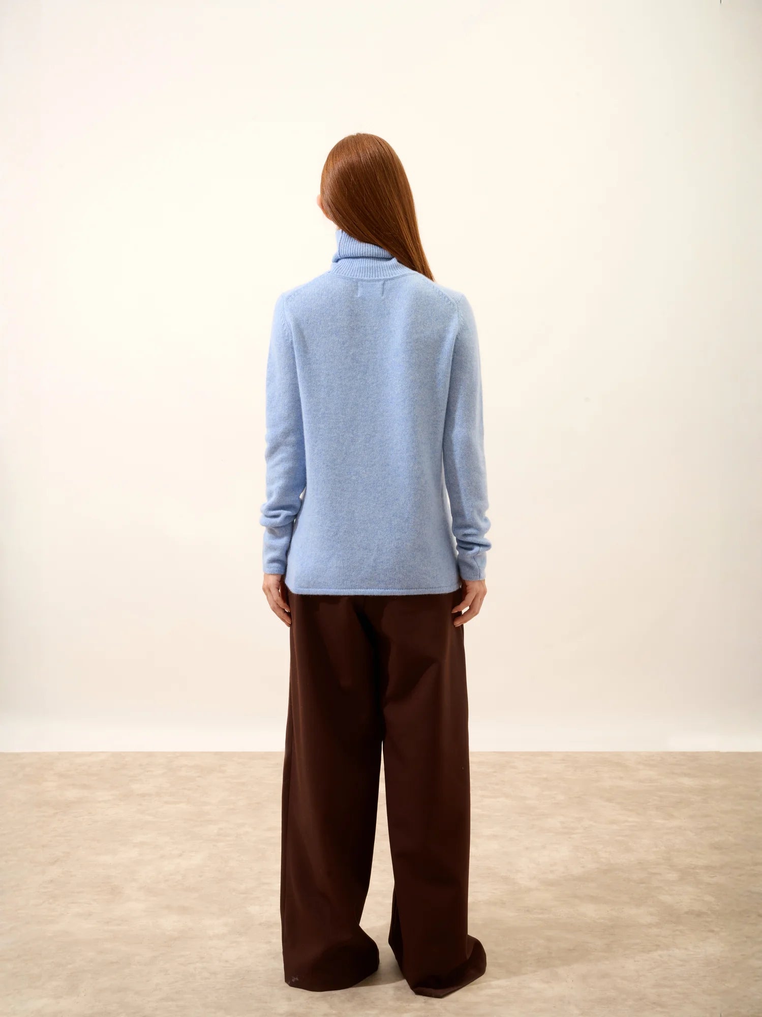 MATT pullover rollkragen 4-fädig himmelblau meliert