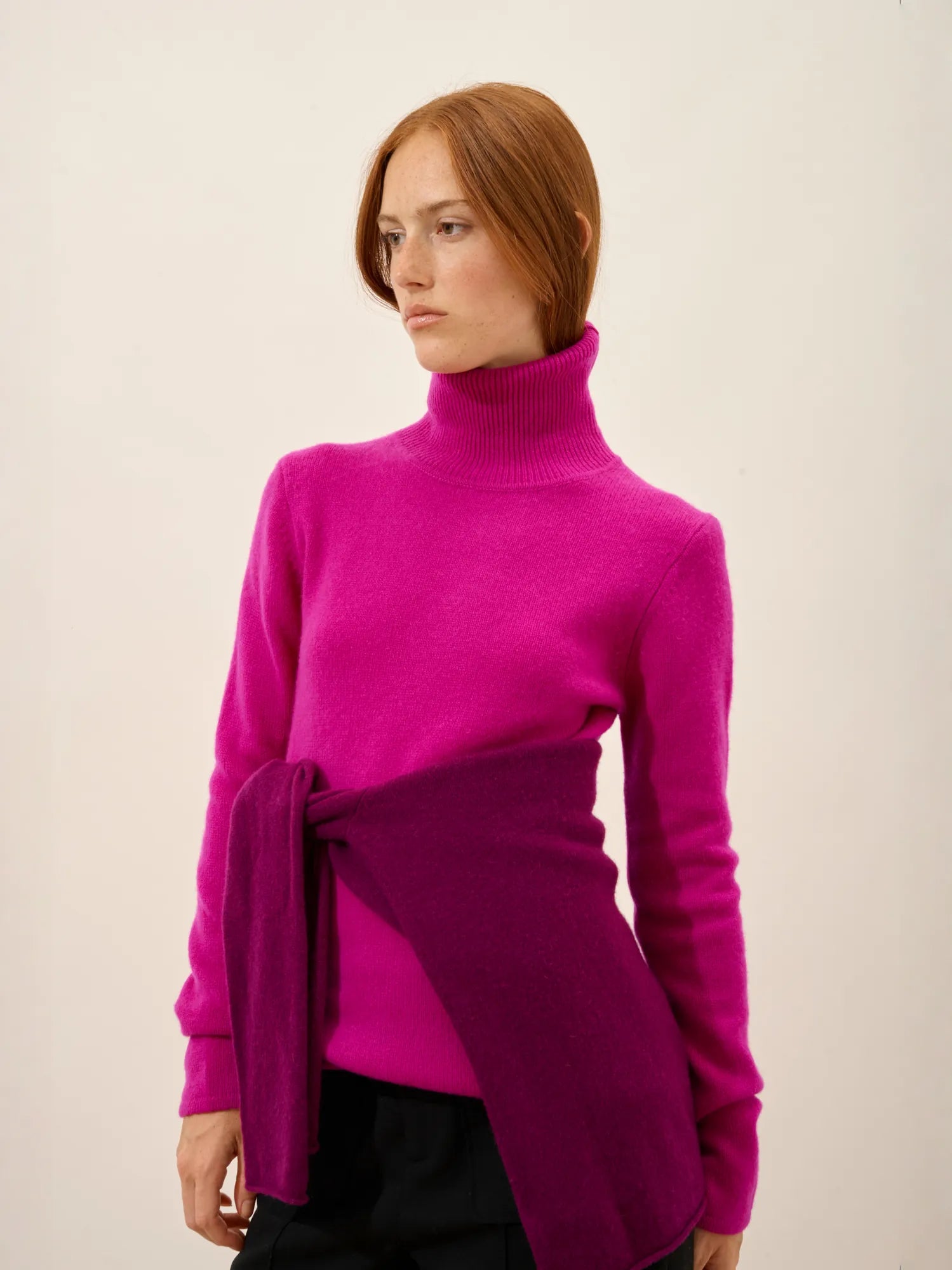MATT pullover rollkragen 4-fädig violine