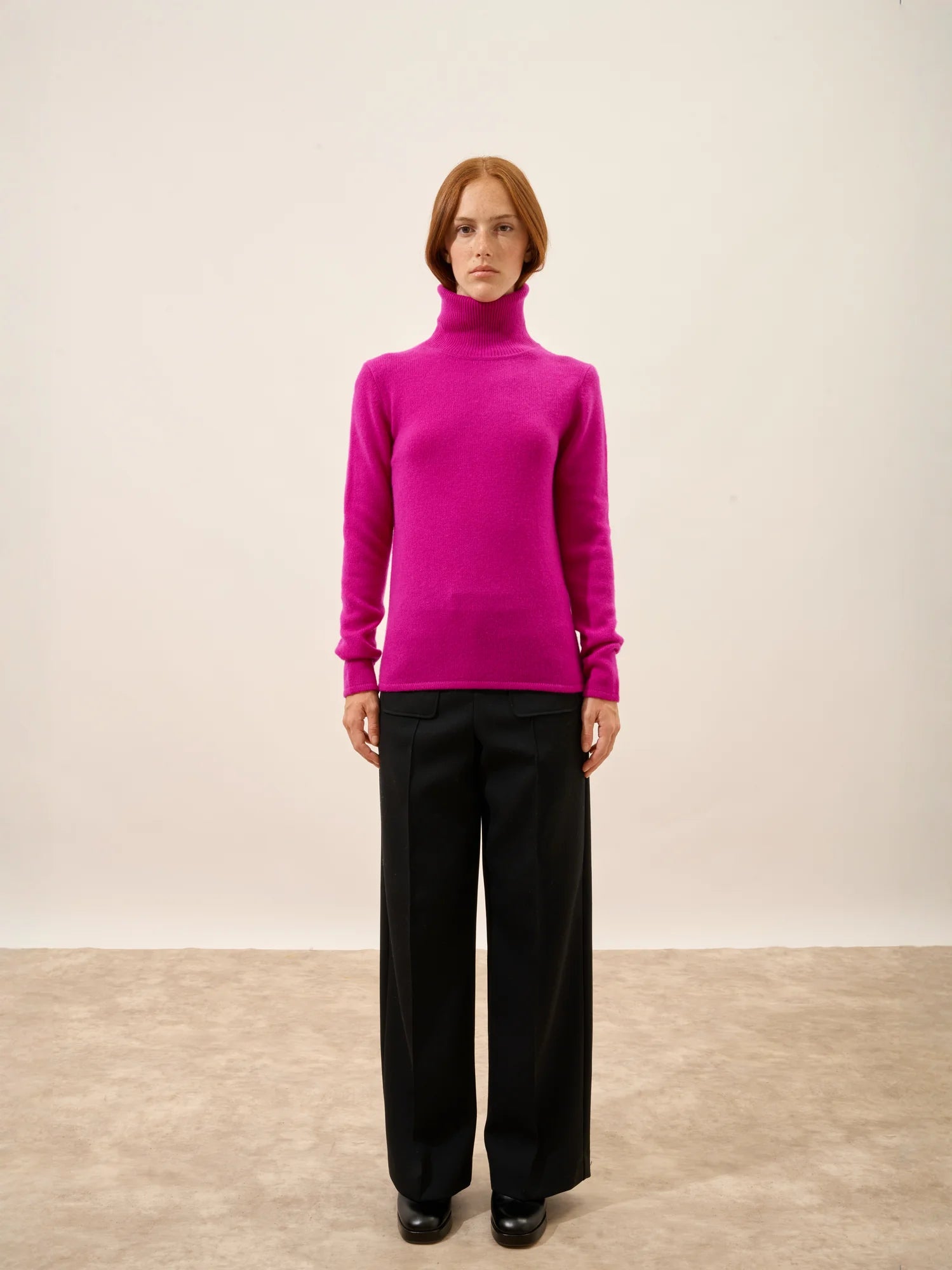 MATT pullover rollkragen 4-fädig violine