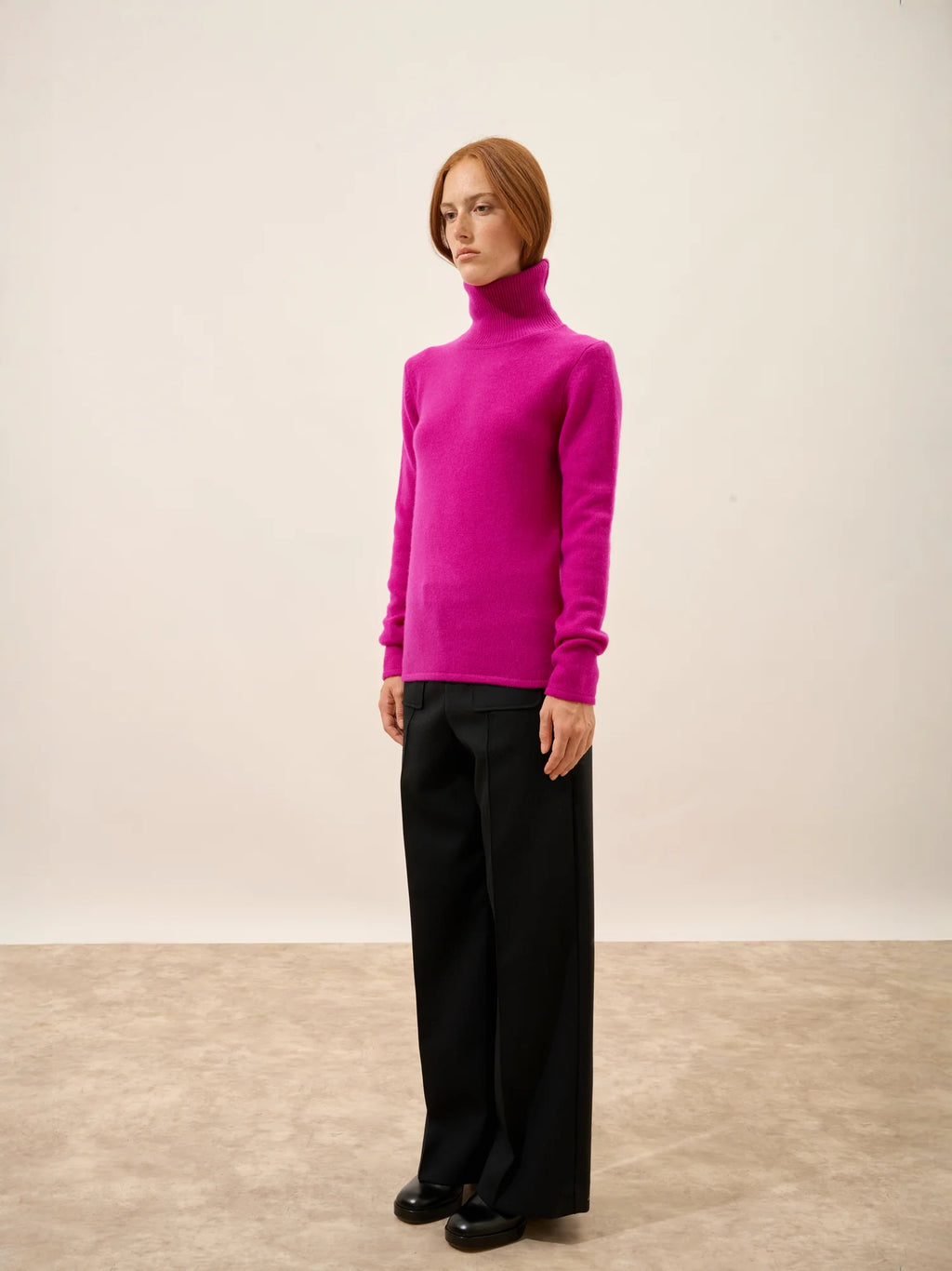 MATT pullover rollkragen 4-fädig violine