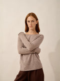 GRACE pullover u-boot-ausschnitt caribou meliert