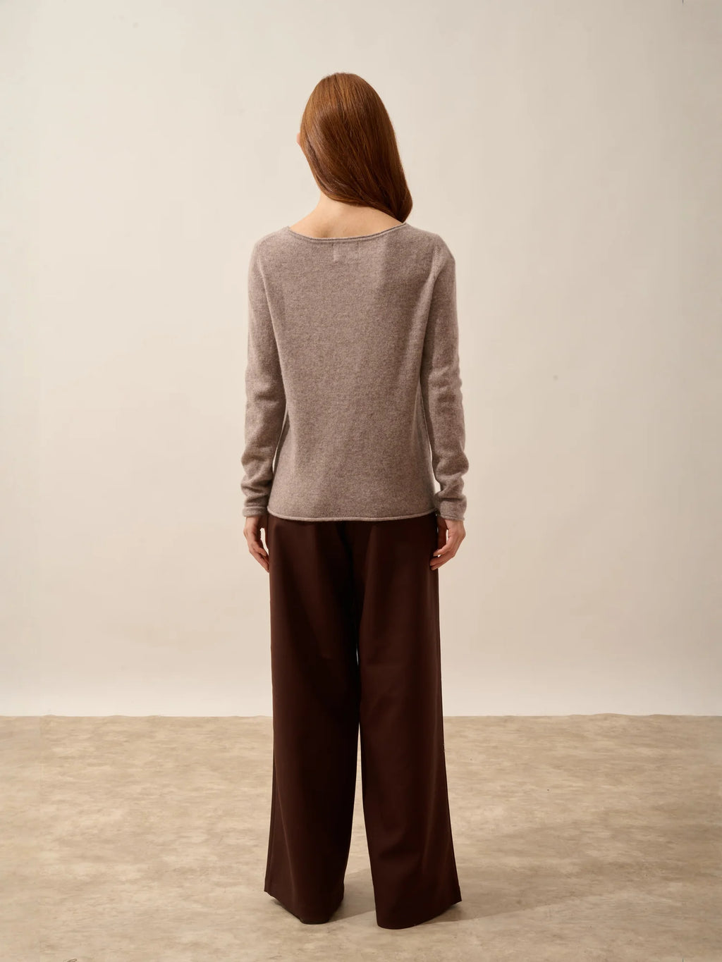 GRACE pullover u-boot-ausschnitt caribou meliert