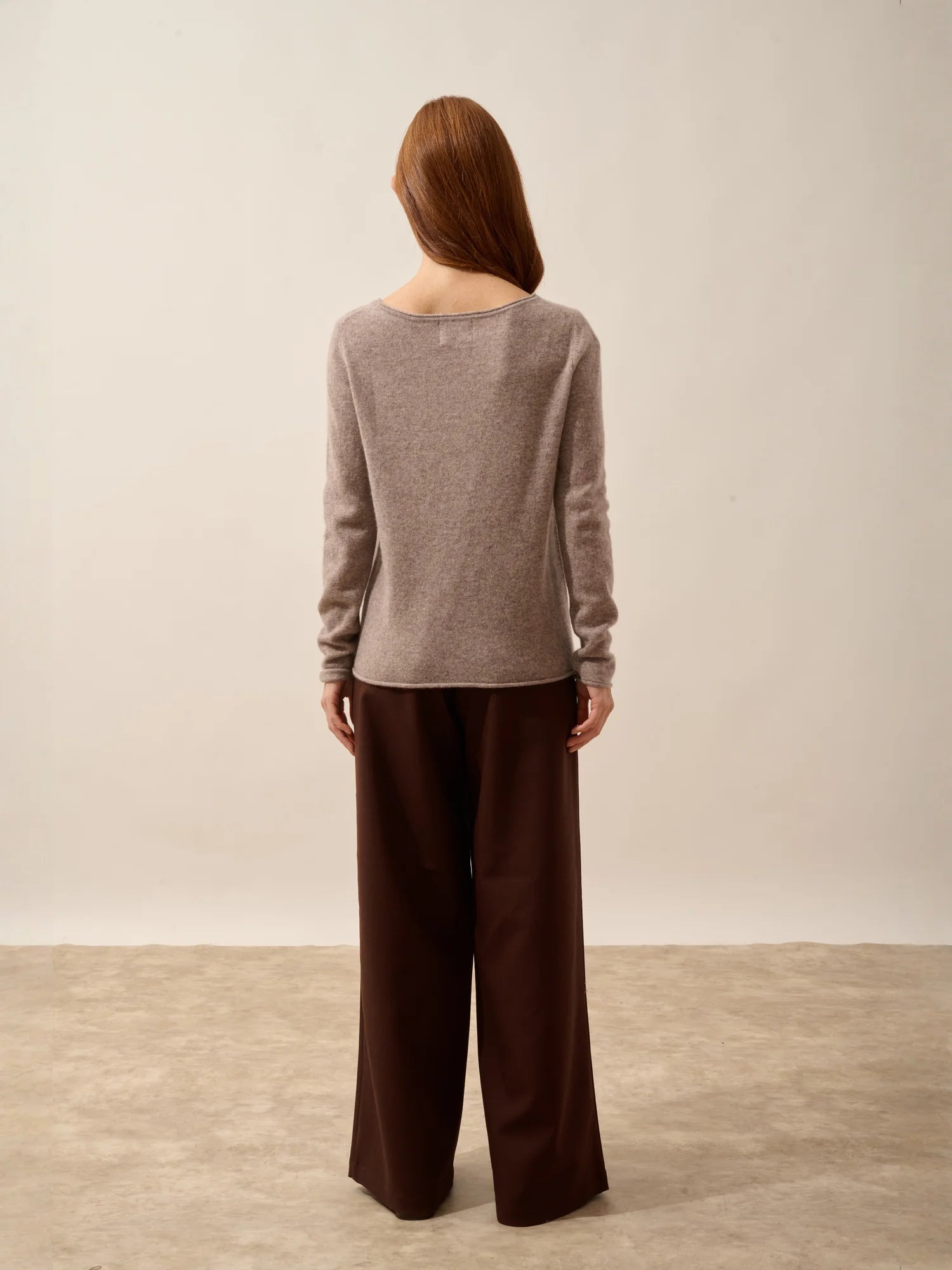 GRACE pullover u-boot-ausschnitt caribou meliert