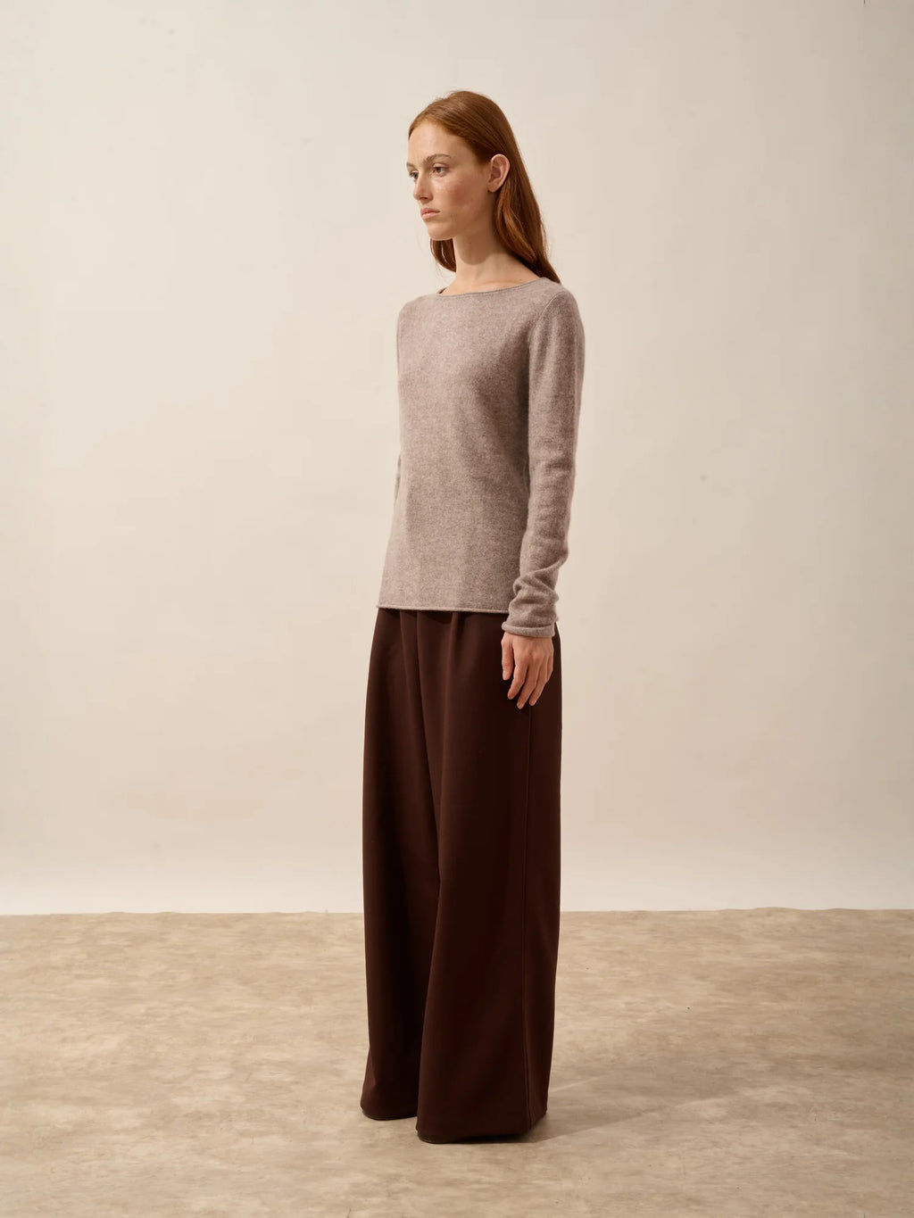 GRACE pullover u-boot-ausschnitt caribou meliert