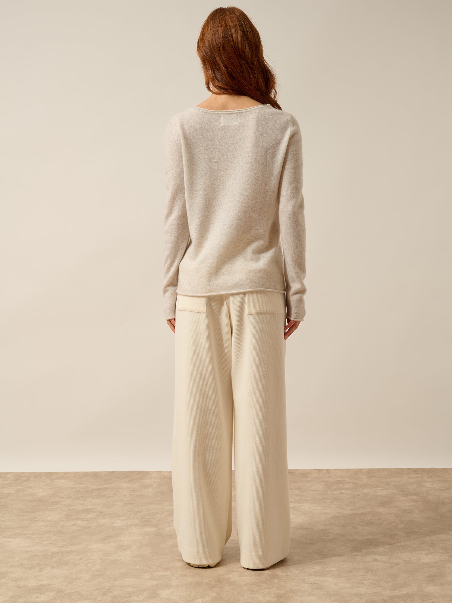 GRACE pull col bateau gris perle chiné