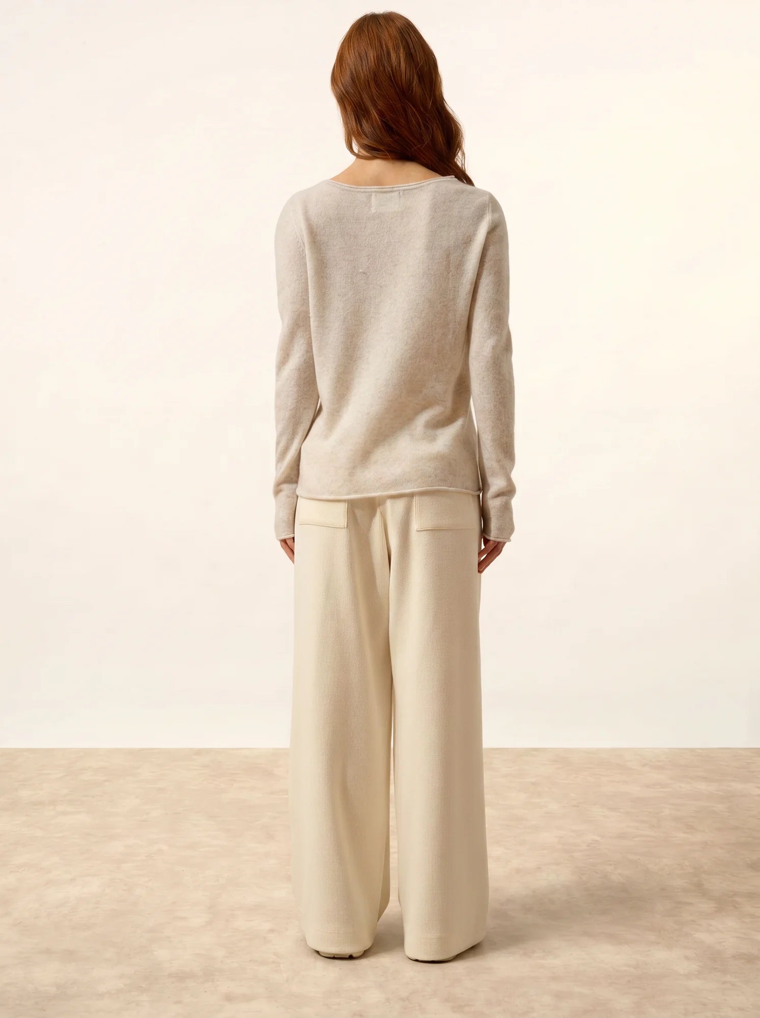 GRACE pullover u-boot-ausschnitt perlgrau meliert